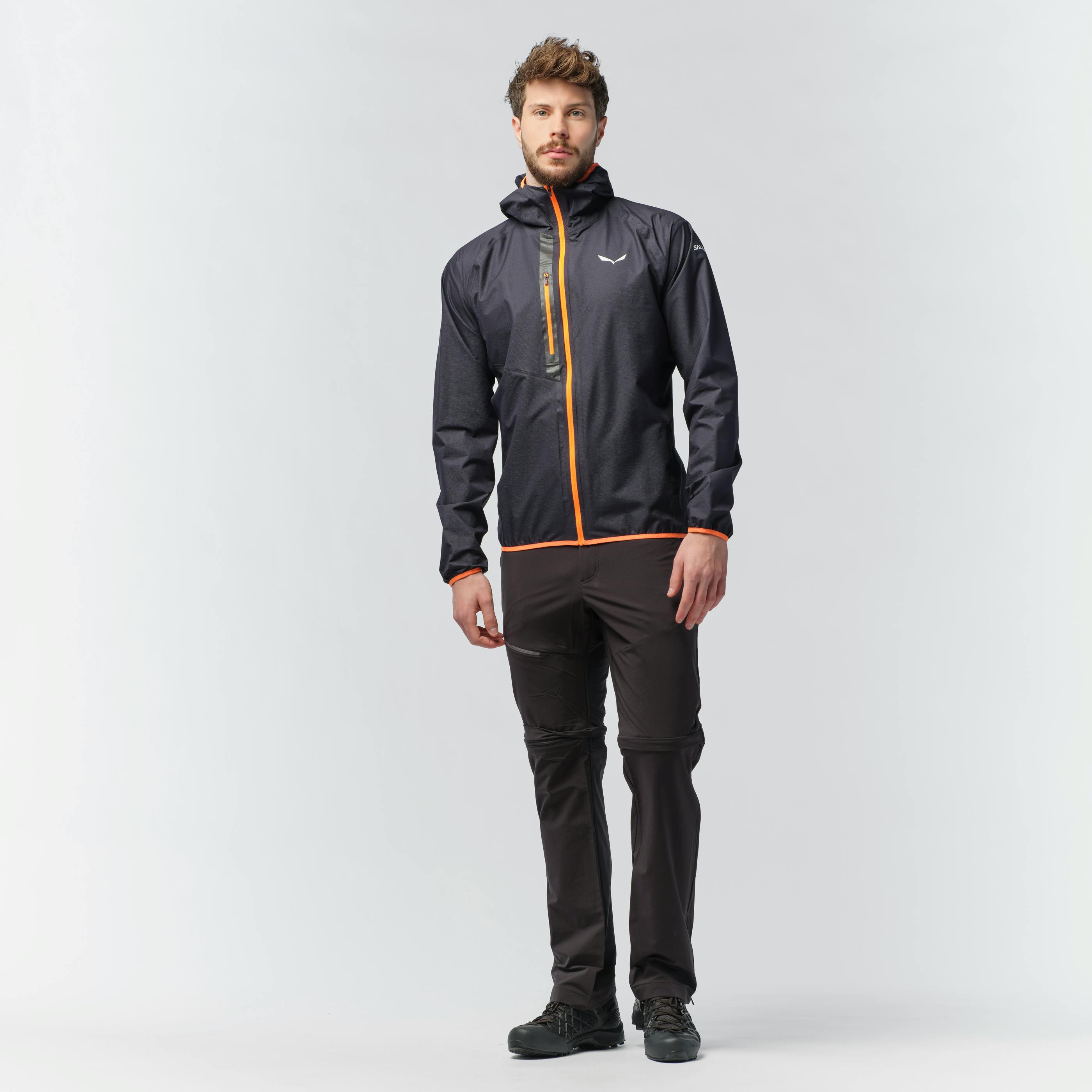 Puez Light Powertex Hardshell Men's Jacket on_body image