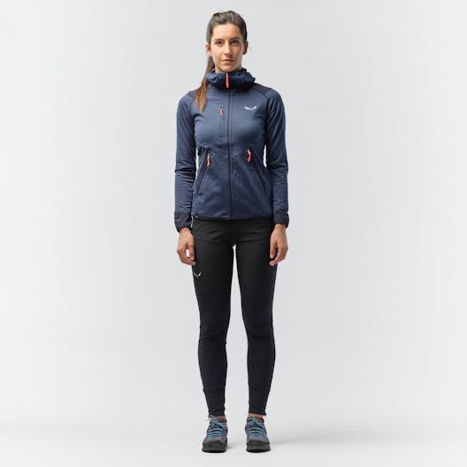 Agner Hybrid Polarlite Durastretch Felpa con Cappuccio Donna on_body image