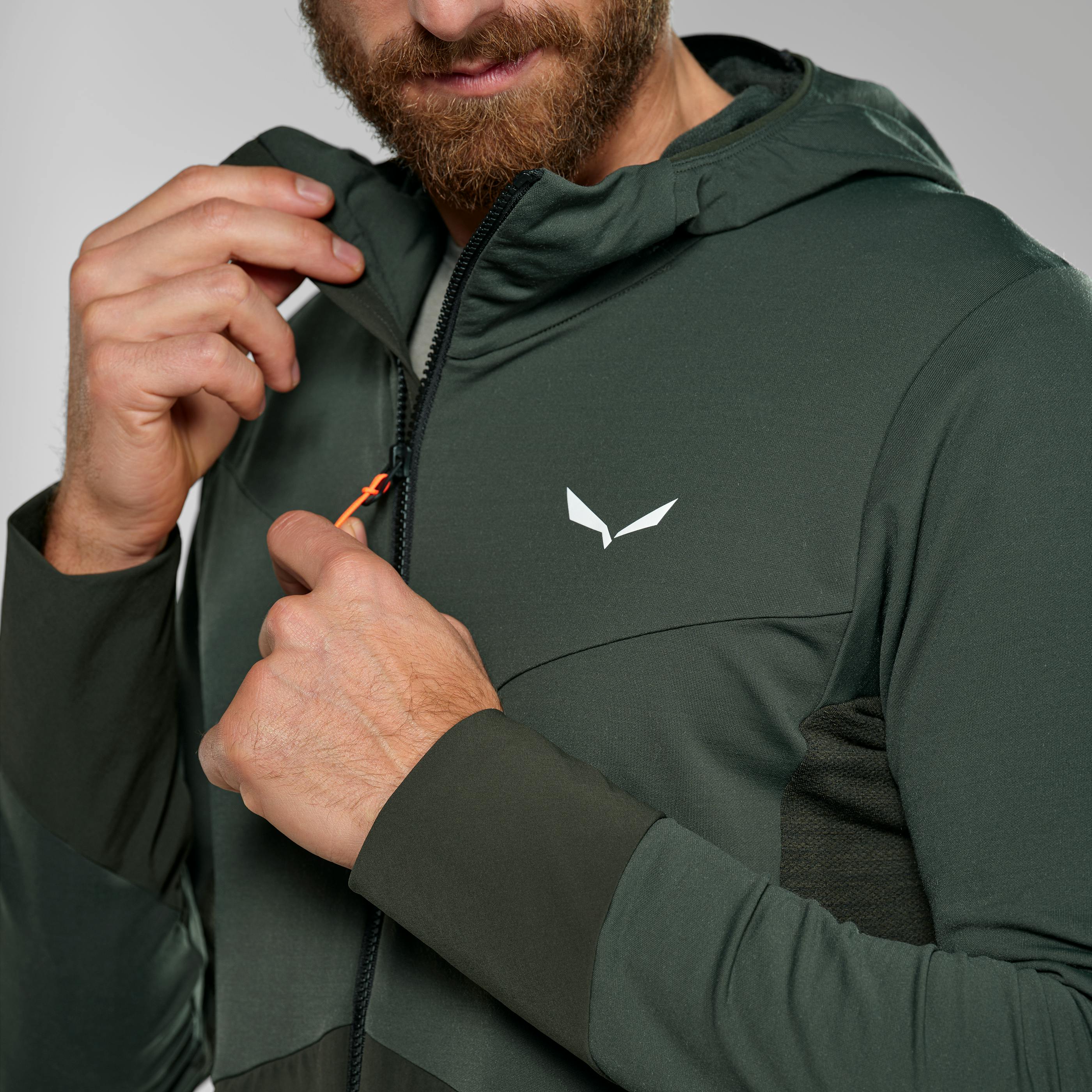 Puez Merino Durastretch Hooded Jacket Men tech_detail image