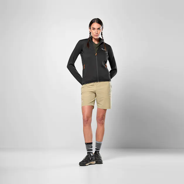 Puez Waffle Hybrid Polarlite Jacke Damen on_body image