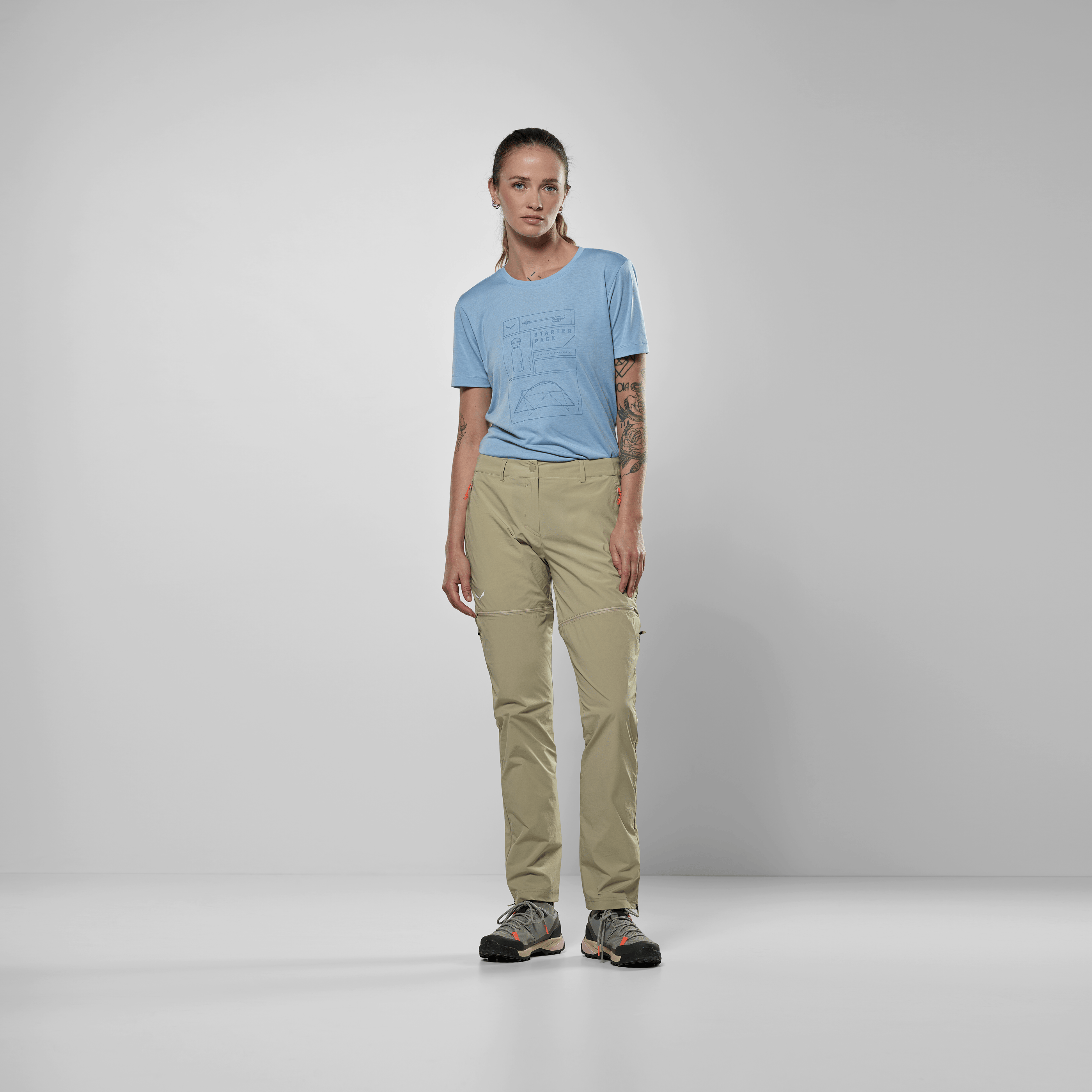 Puez Talveno Durastretch Pantalon 2 en 1 Femme on_body image