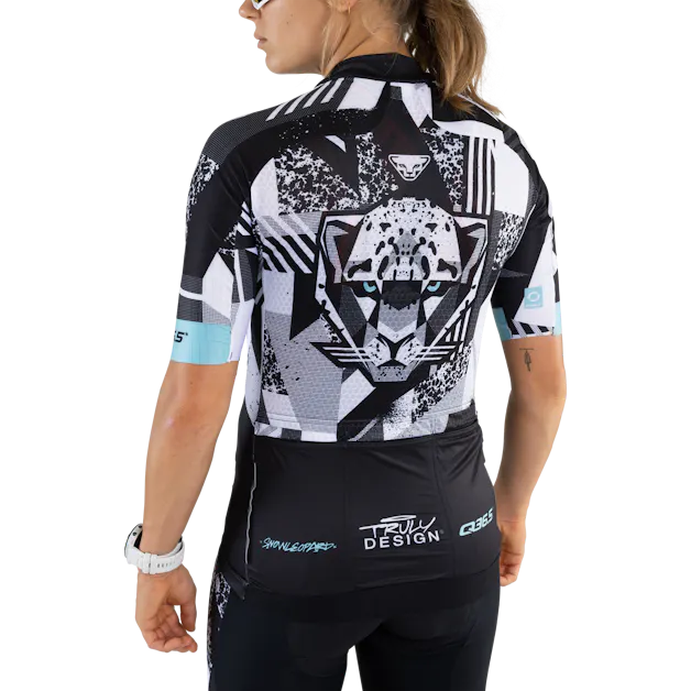 Maglia a maniche corte Snow Leopard Full Zip donna on_body image