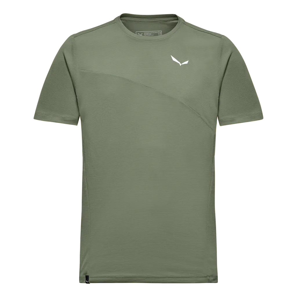 SALEWA - Puez Sporty Dry'Ton Maglietta Uomo - Verde (Taglia: L)