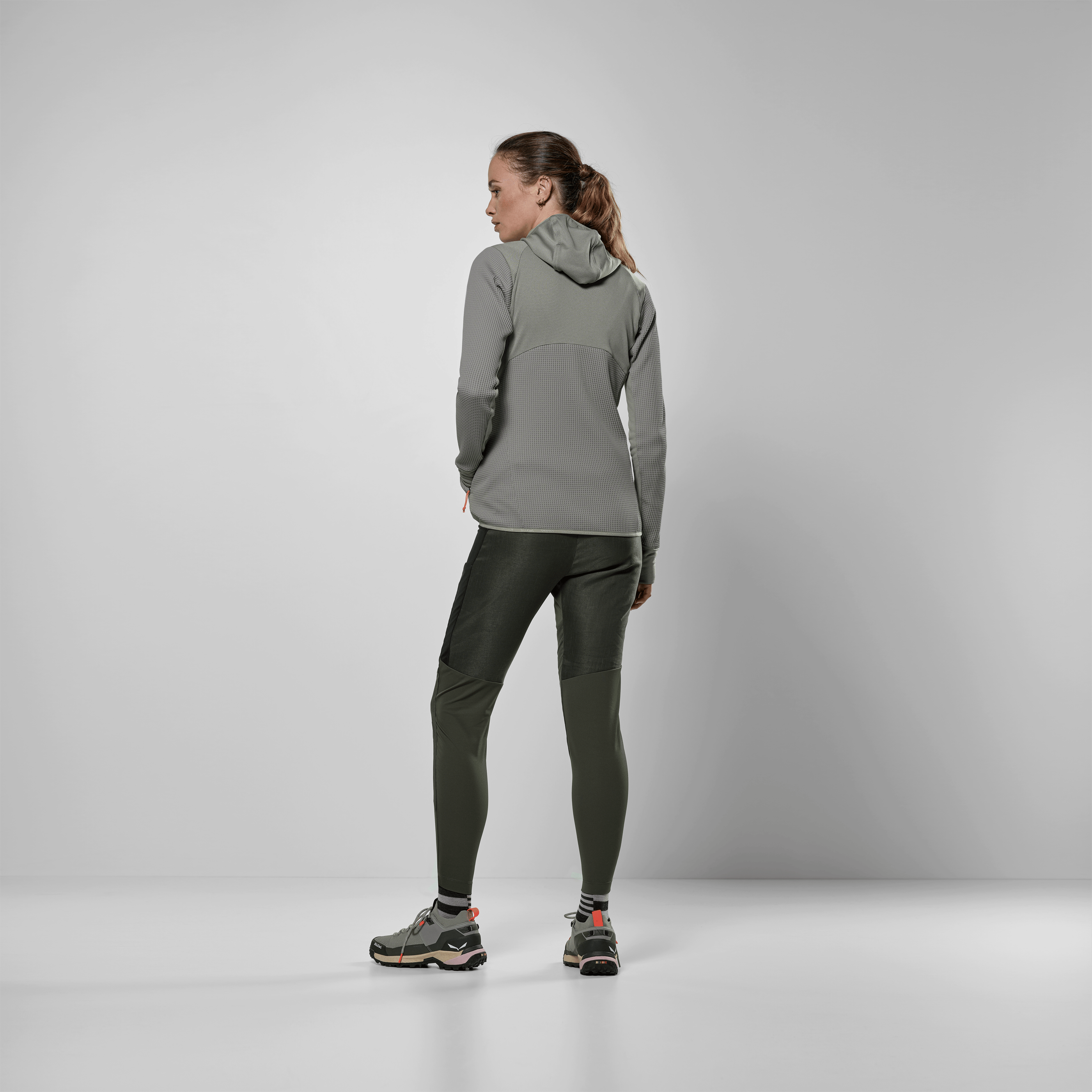 Puez Waffle Hybrid Polarlite Felpa con Cappuccio Donna on_body image