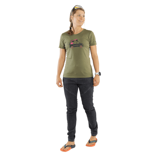 Graphic Cotton T-Shirt Damen on_body image