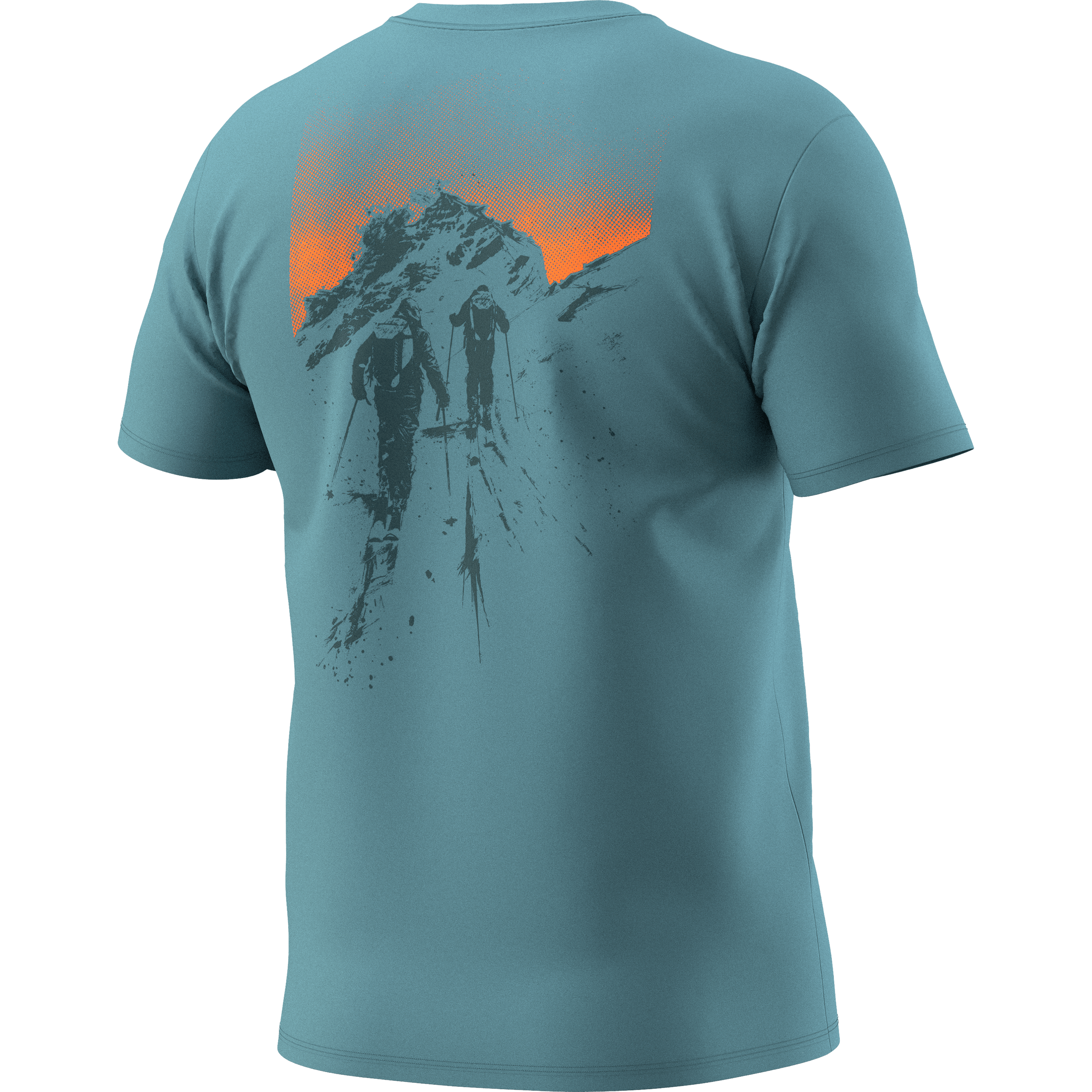 T-shirt in cotone con grafica sul retro uomo still image