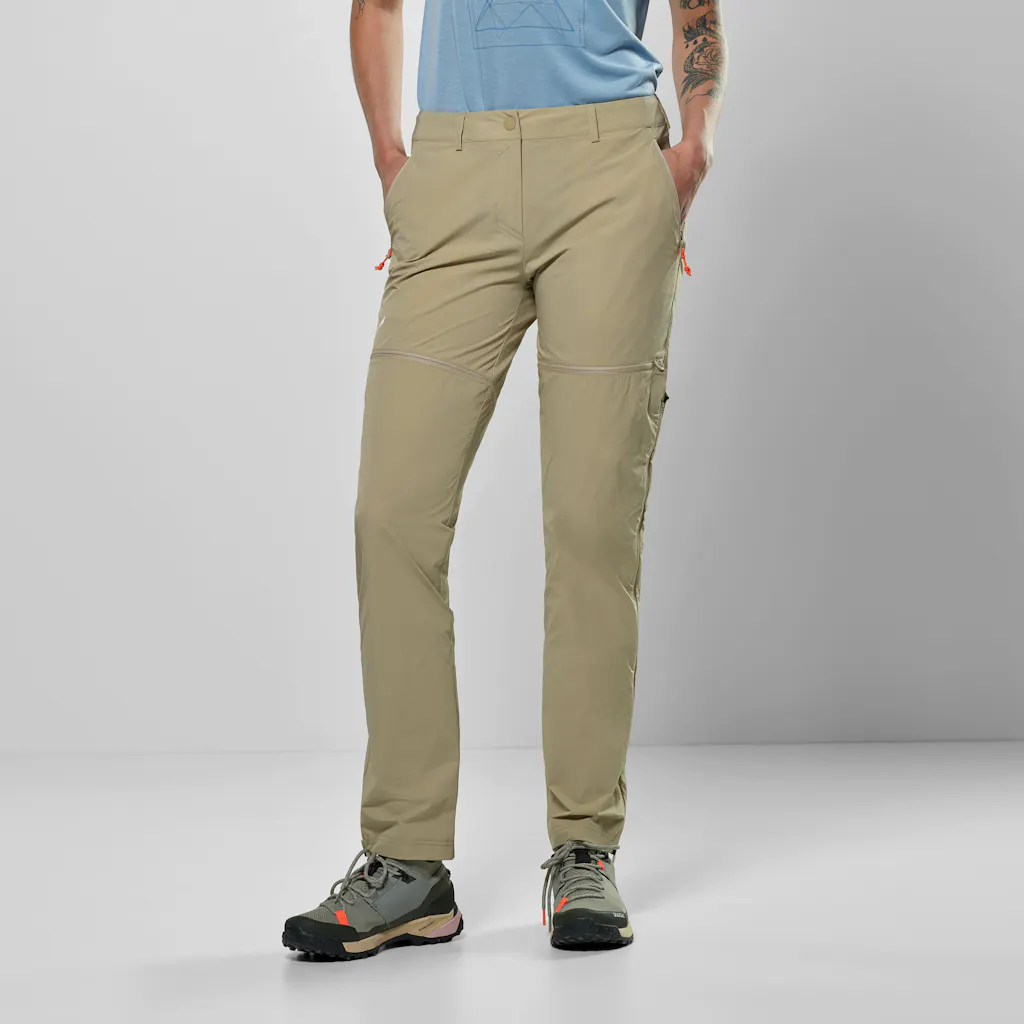 SALEWA - Puez Talvena Durastretch Pantaloni 2 in 1 Donna - Beige (Taglia: 46)