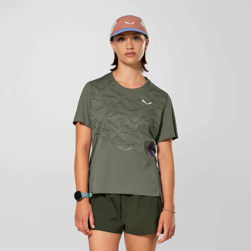 SALEWA - Pedroc Tech Dry'Ton T-Shirt Damen - Grün (Gr.32)