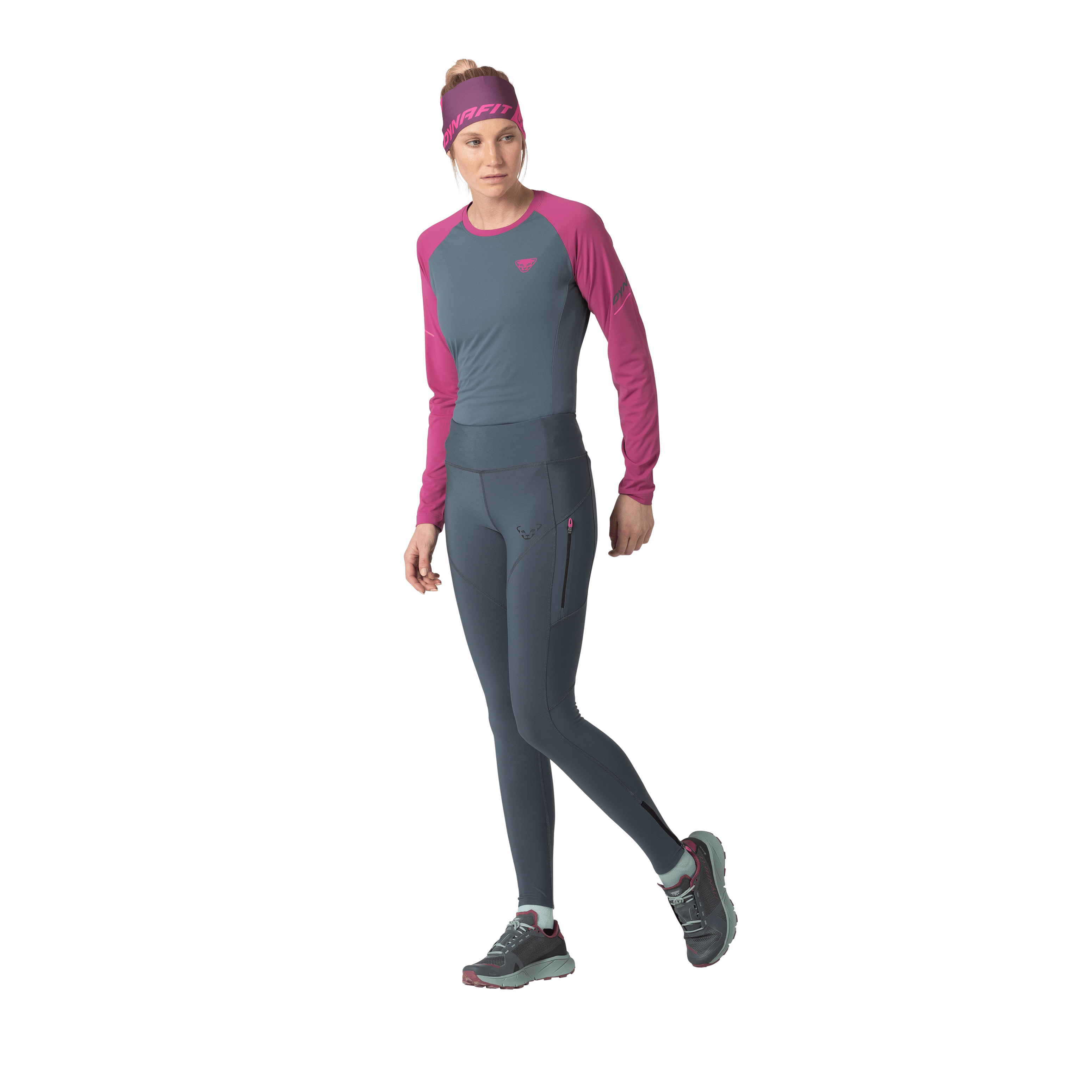 Leggings da running invernali donna on_body image