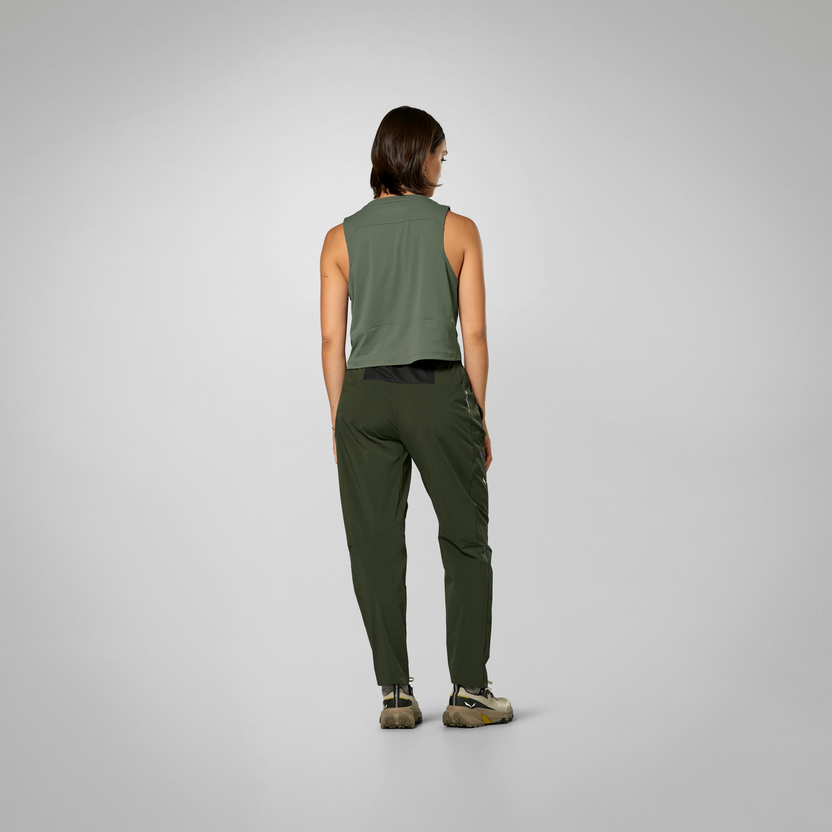 Pantalon Cargo Salewa Femme Taille 10 (US) - Gris Randonnée Montagne - Très Bon état