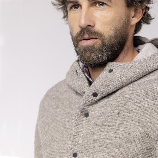 Sarner Undyed Wool Hooded Jacket Men tech_detail image