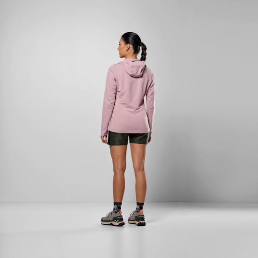 Puez Merino Durastretch Kapuzenjacke Damen on_body image