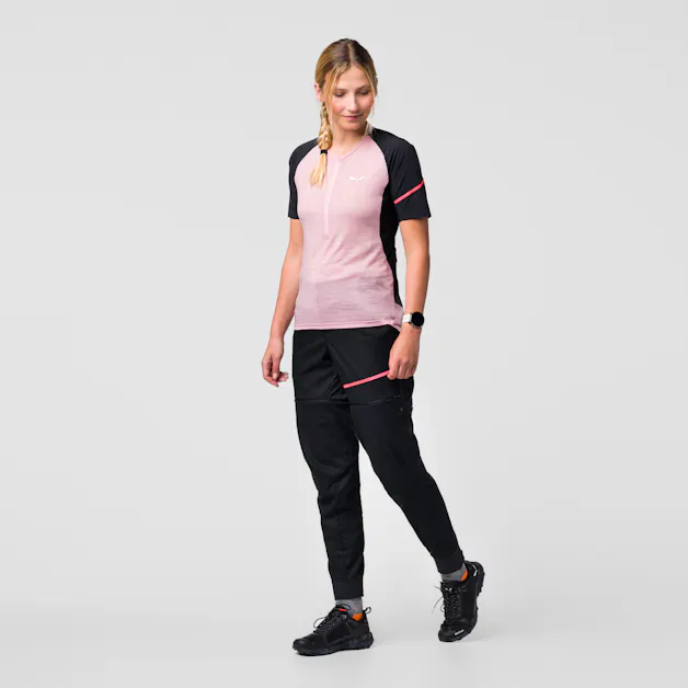 Vento Hemp/Durastretch 2 In 1 Softshell Hose Damen on_body image