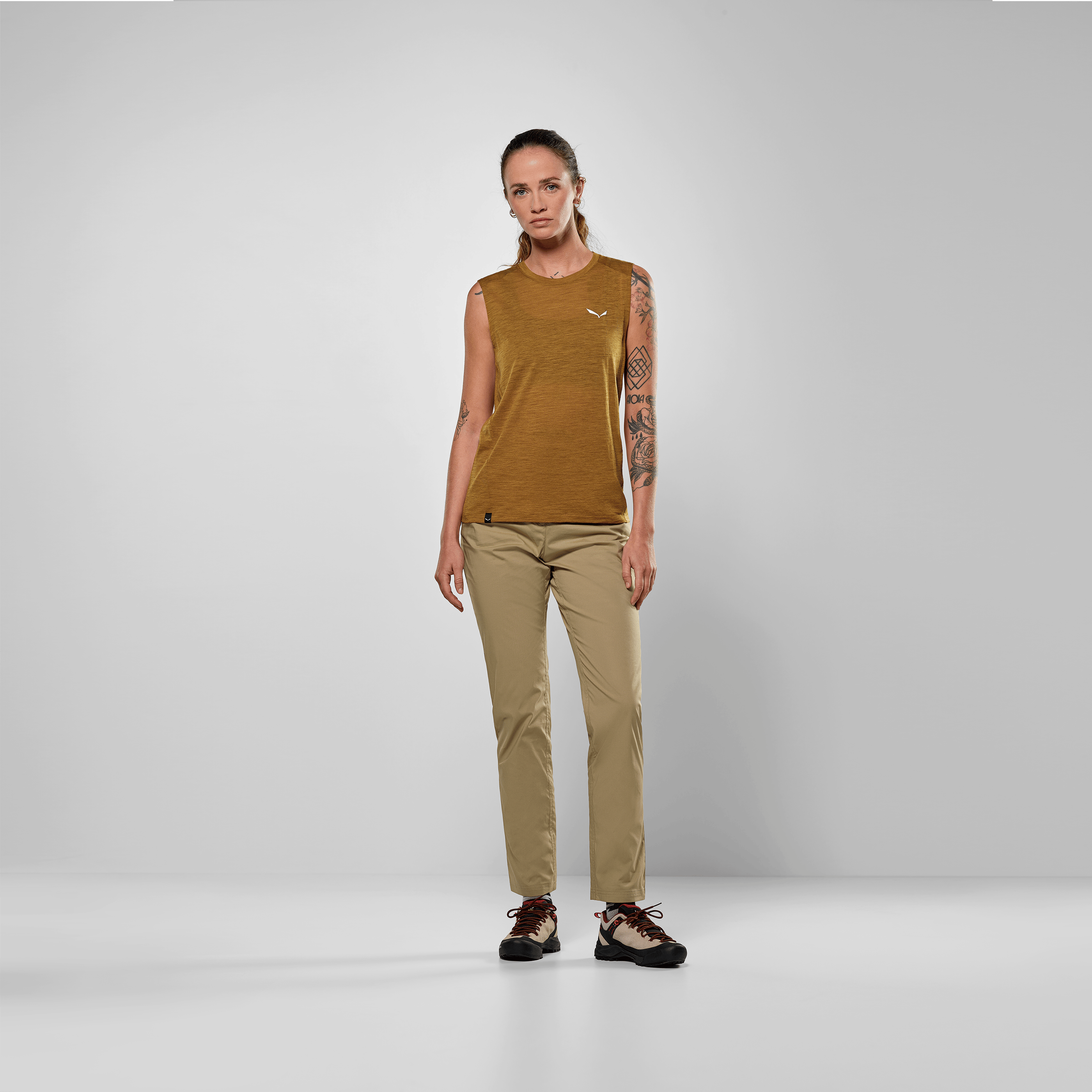 Eagle Minilogo Merino Débardeur Femme on_body image