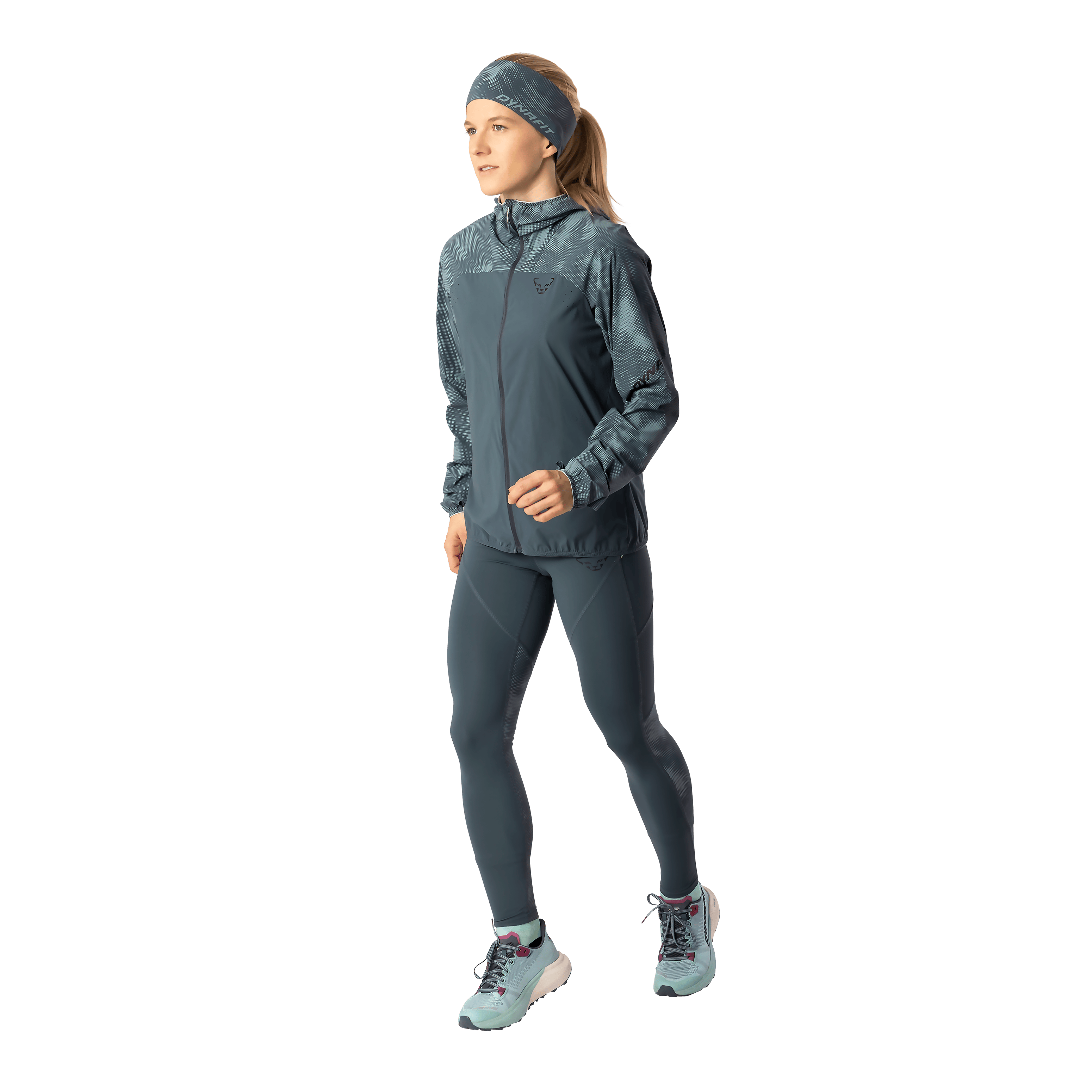 Giacca antivento Trail Reflectiv donna on_body image