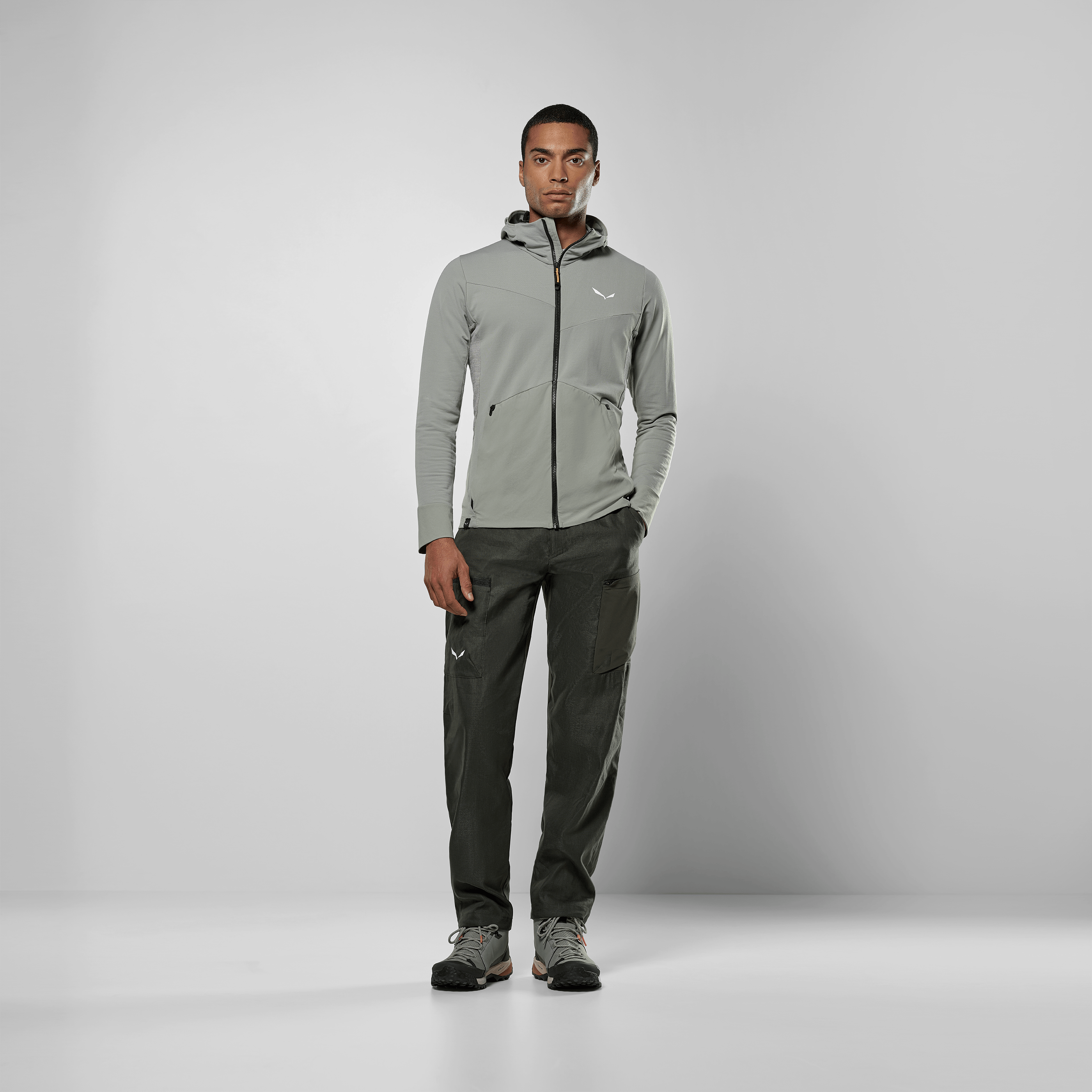 Puez Merino Durastretch Sudadera con Capucha Hombre on_body image