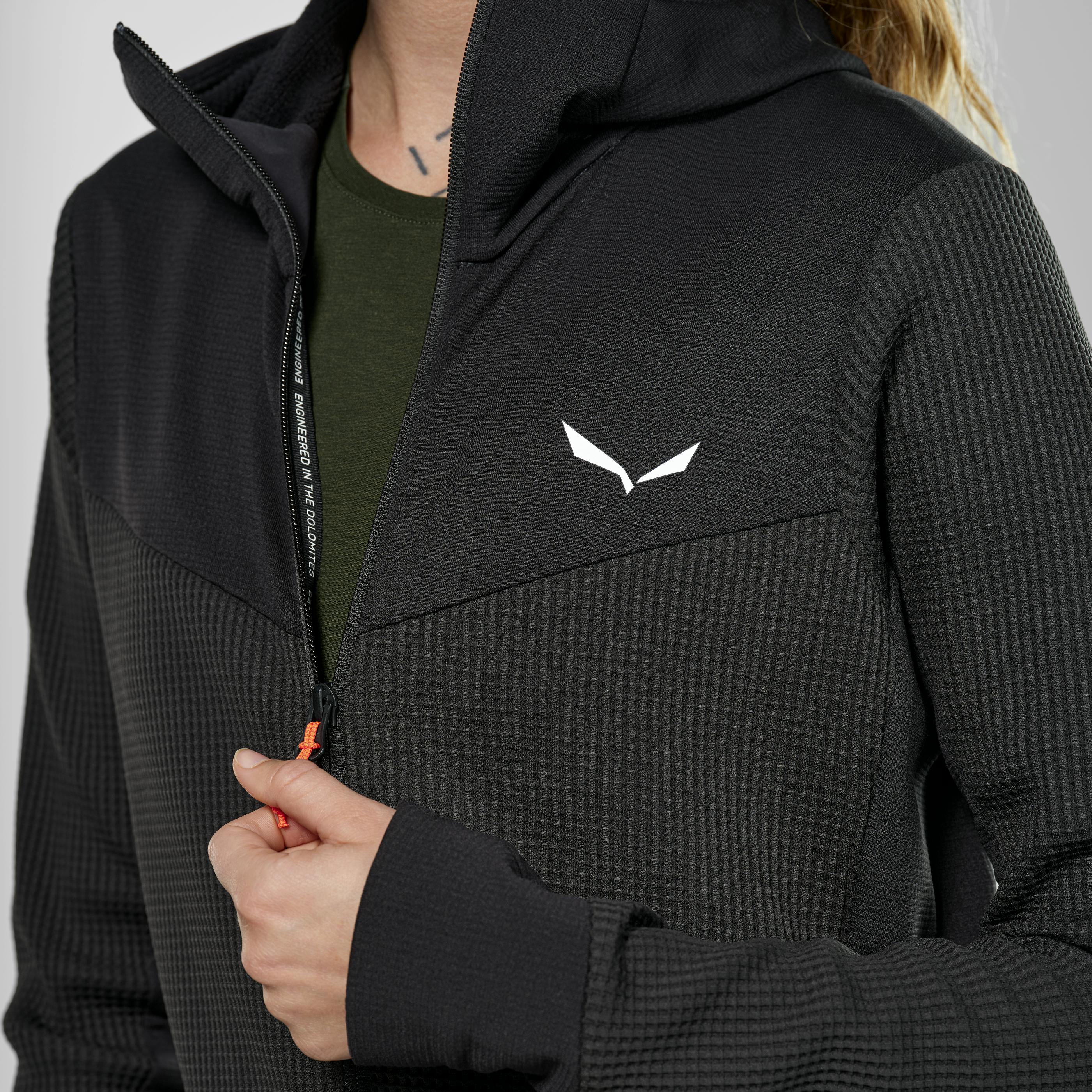 Puez Waffle Hybrid Polarlite Felpa con Cappuccio Donna tech_detail image