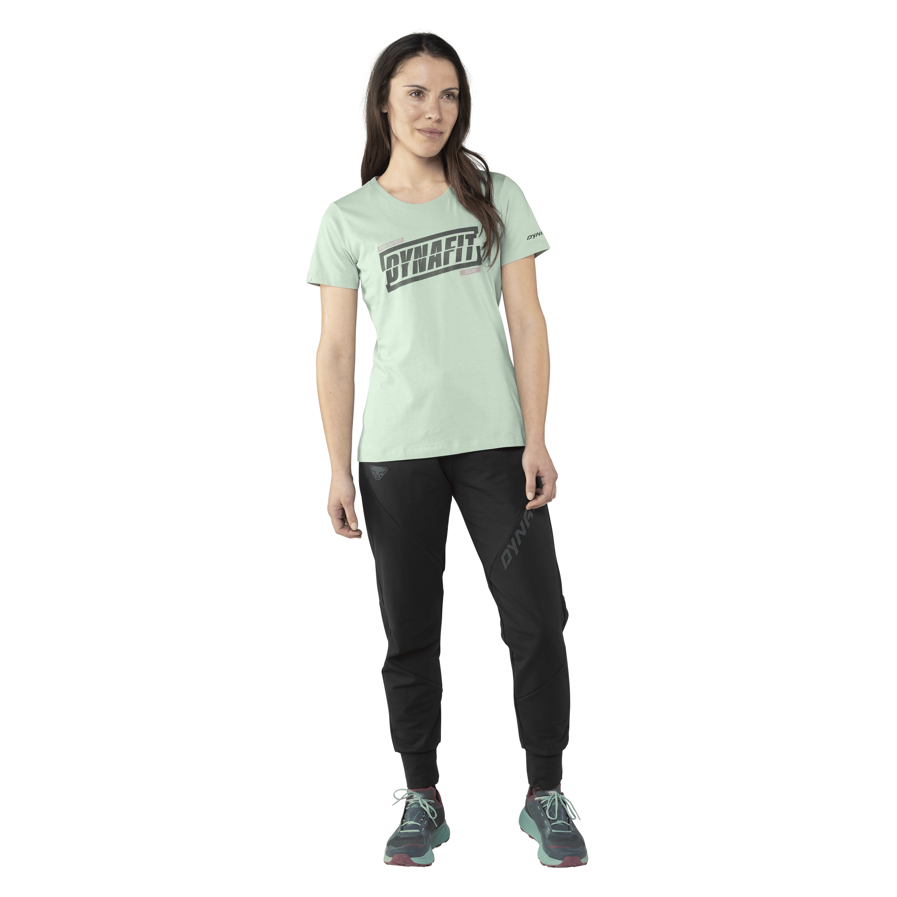 Graphic Cotton T-Shirt Damen  on_body image