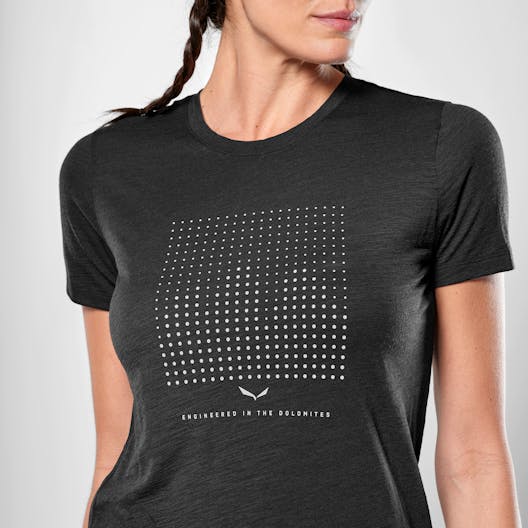 Eagle Dotted Mountain Trainer Merino Camiseta Mujer tech_detail image