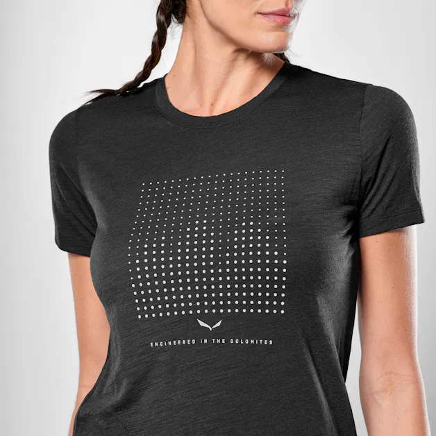 Eagle Dotted Mountain Trainer Merino T-Shirt Damen tech_detail image