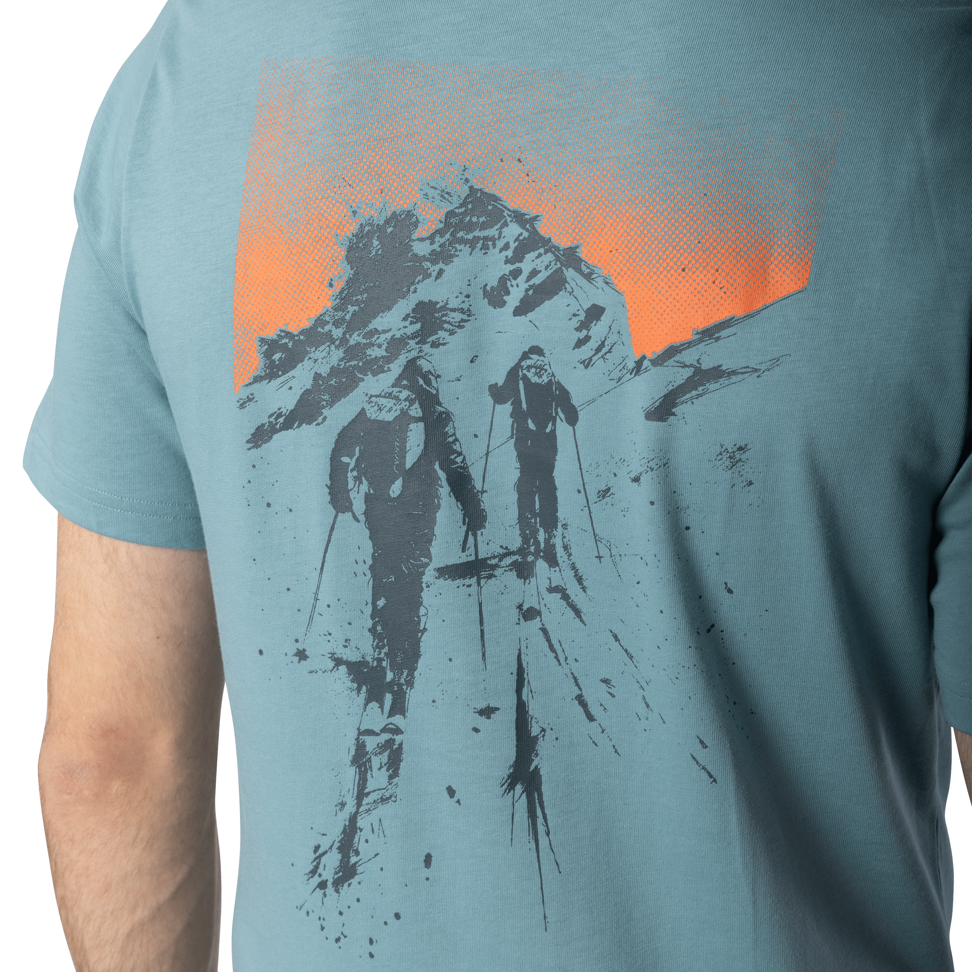 T-shirt in cotone con grafica sul retro uomo tech_detail image