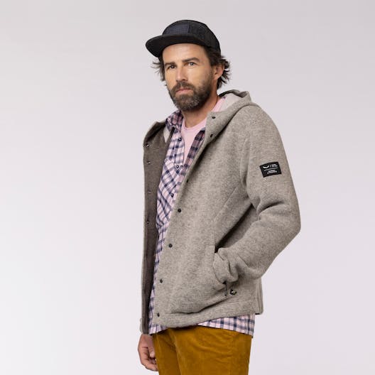 Sarner Undyed Wool Hooded Jacket Men hover image