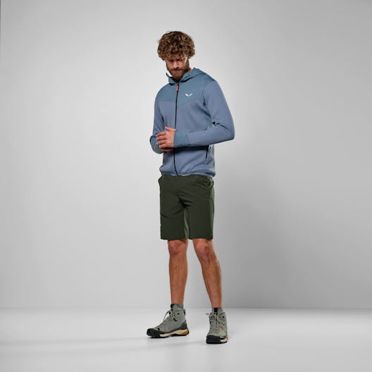 Puez Waffle Hybrid Polarlite Felpa con Cerniera Uomo on_body image