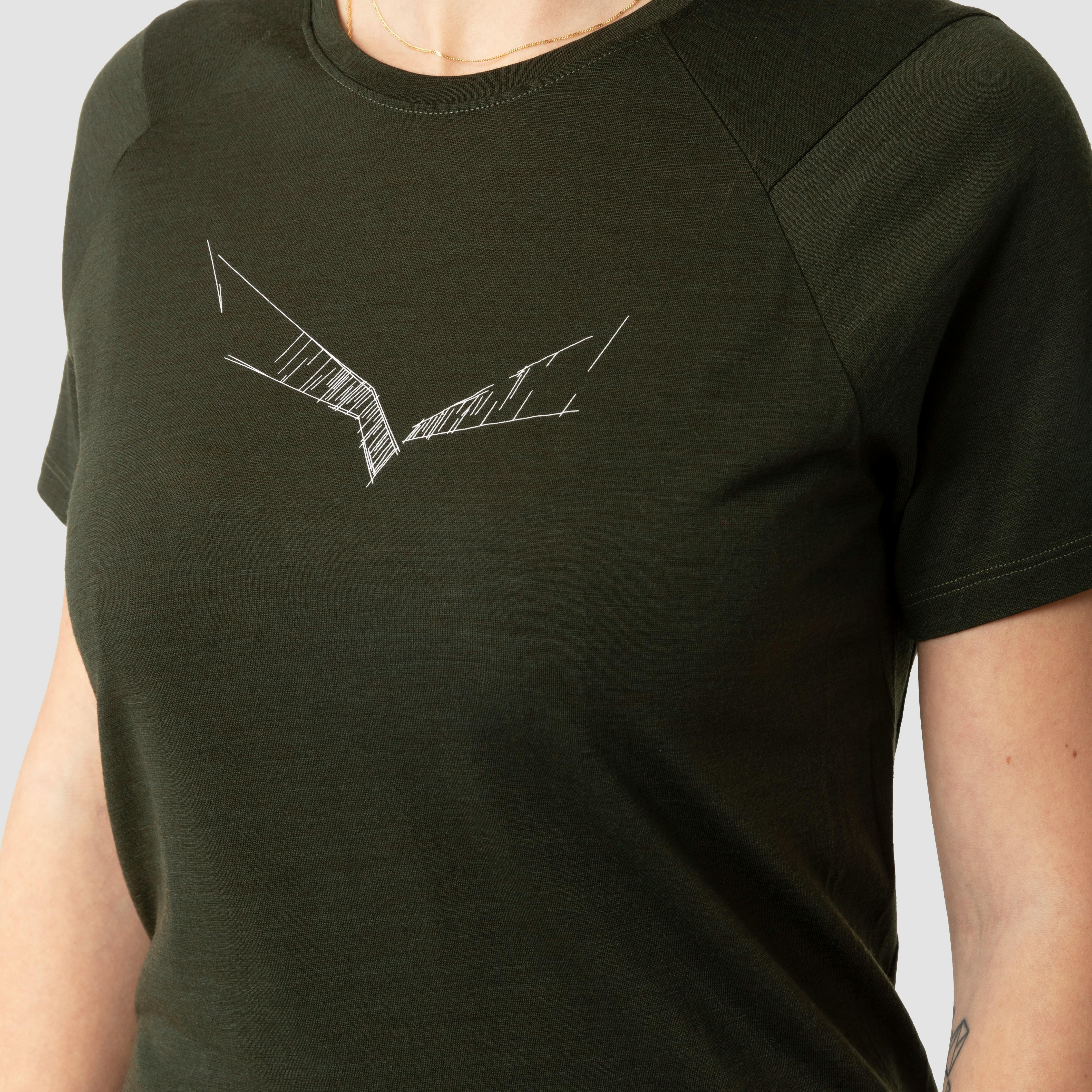 Pure Eagle Sketch Merino T-Shirt Damen tech_detail image