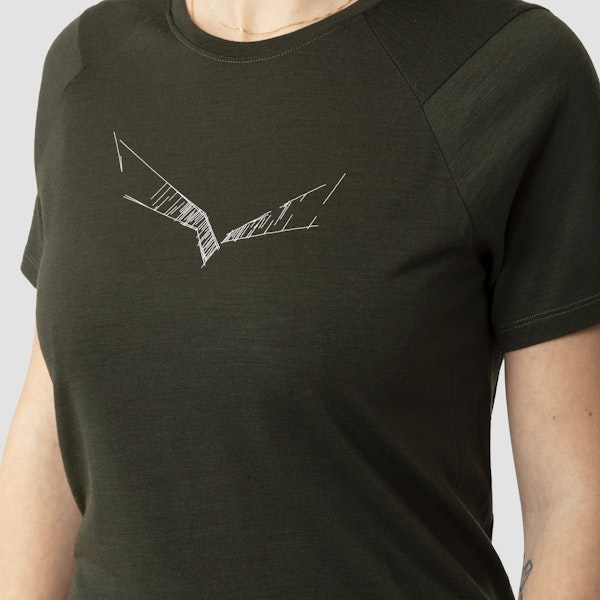 Pure Eagle Sketch Merino T-Shirt Women