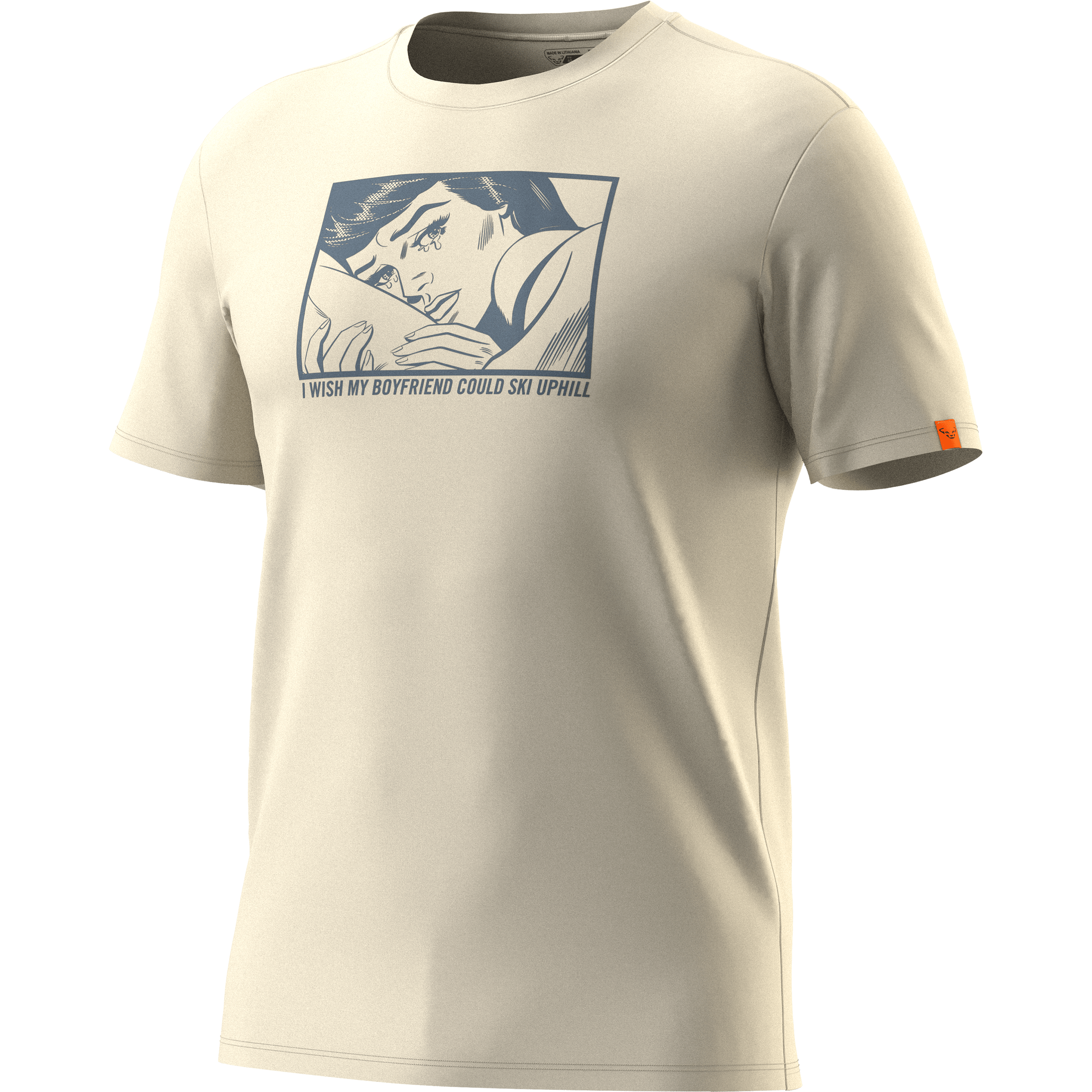 T-shirt grafica in cotone uomo still image