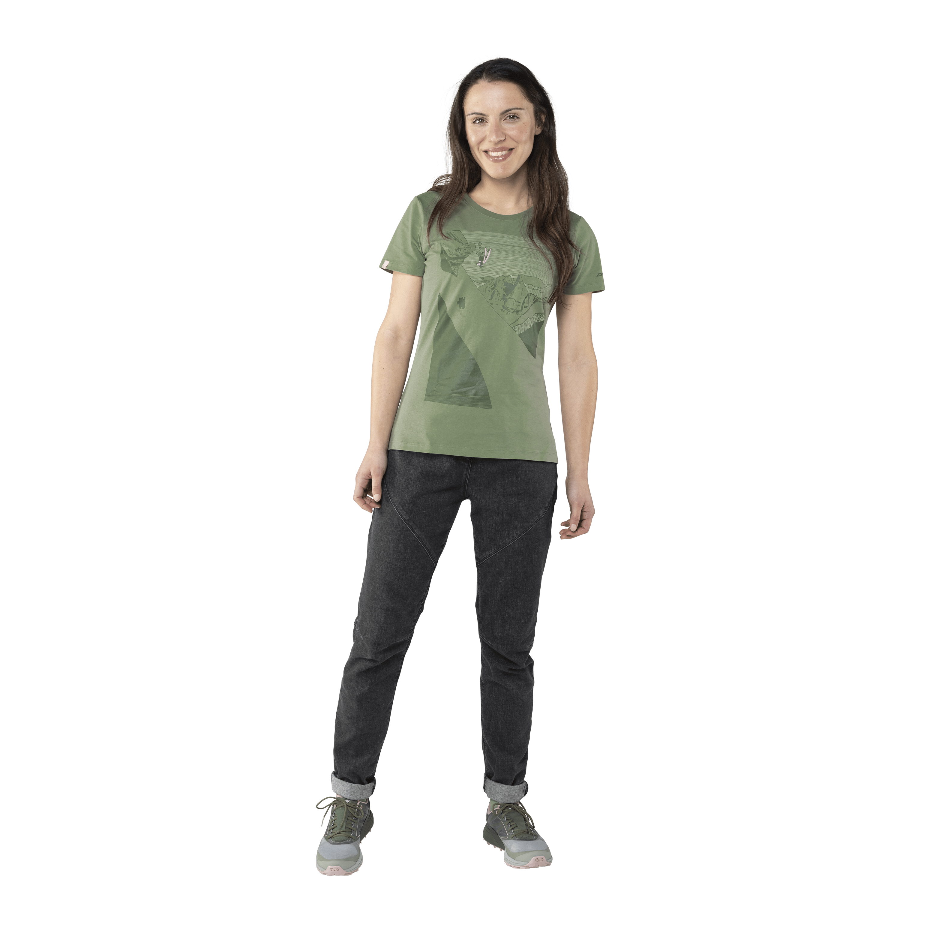 Dynafit X Simon Charrière Tee Woman on_body image