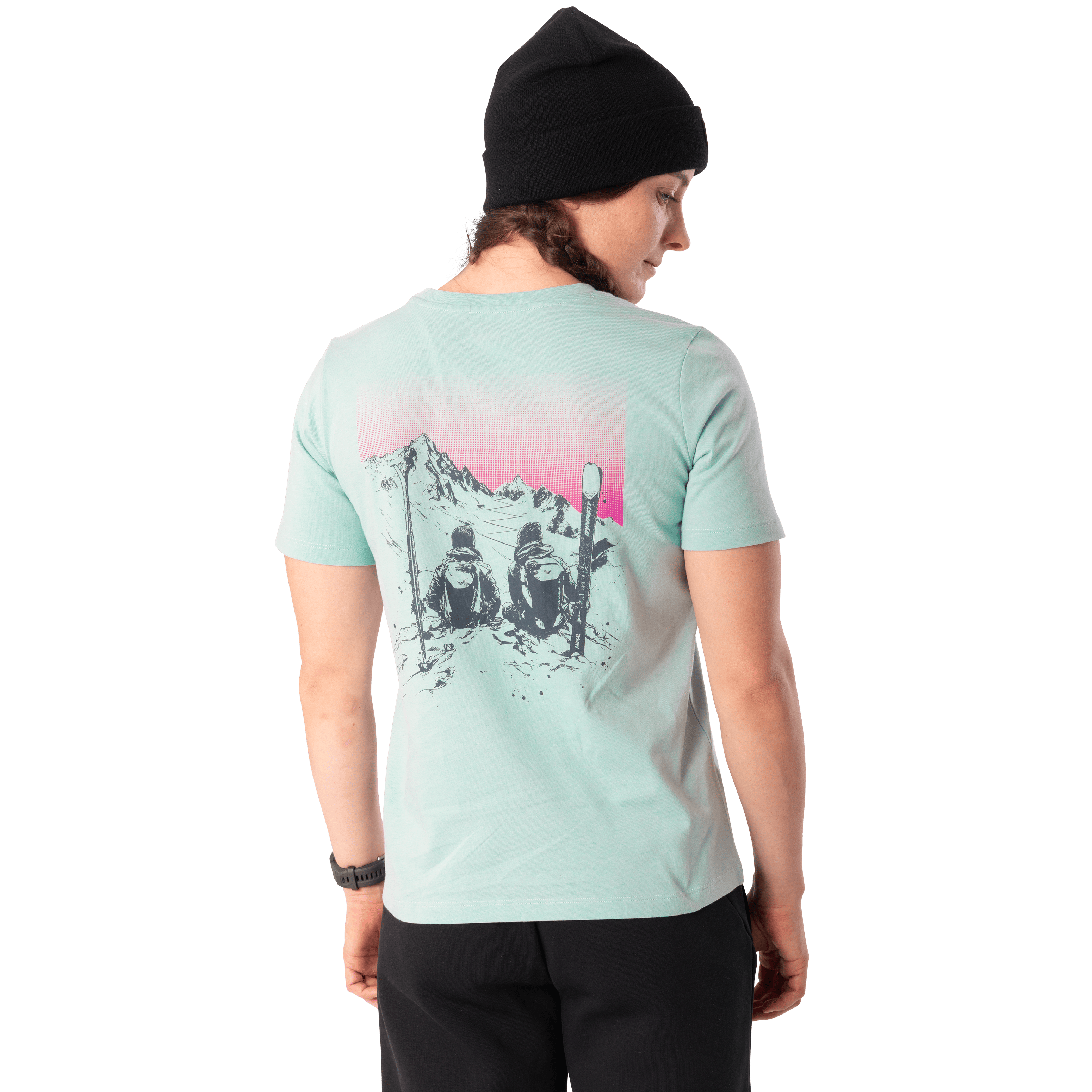 T-shirt in cotone con grafica sul retro donna tech_detail image