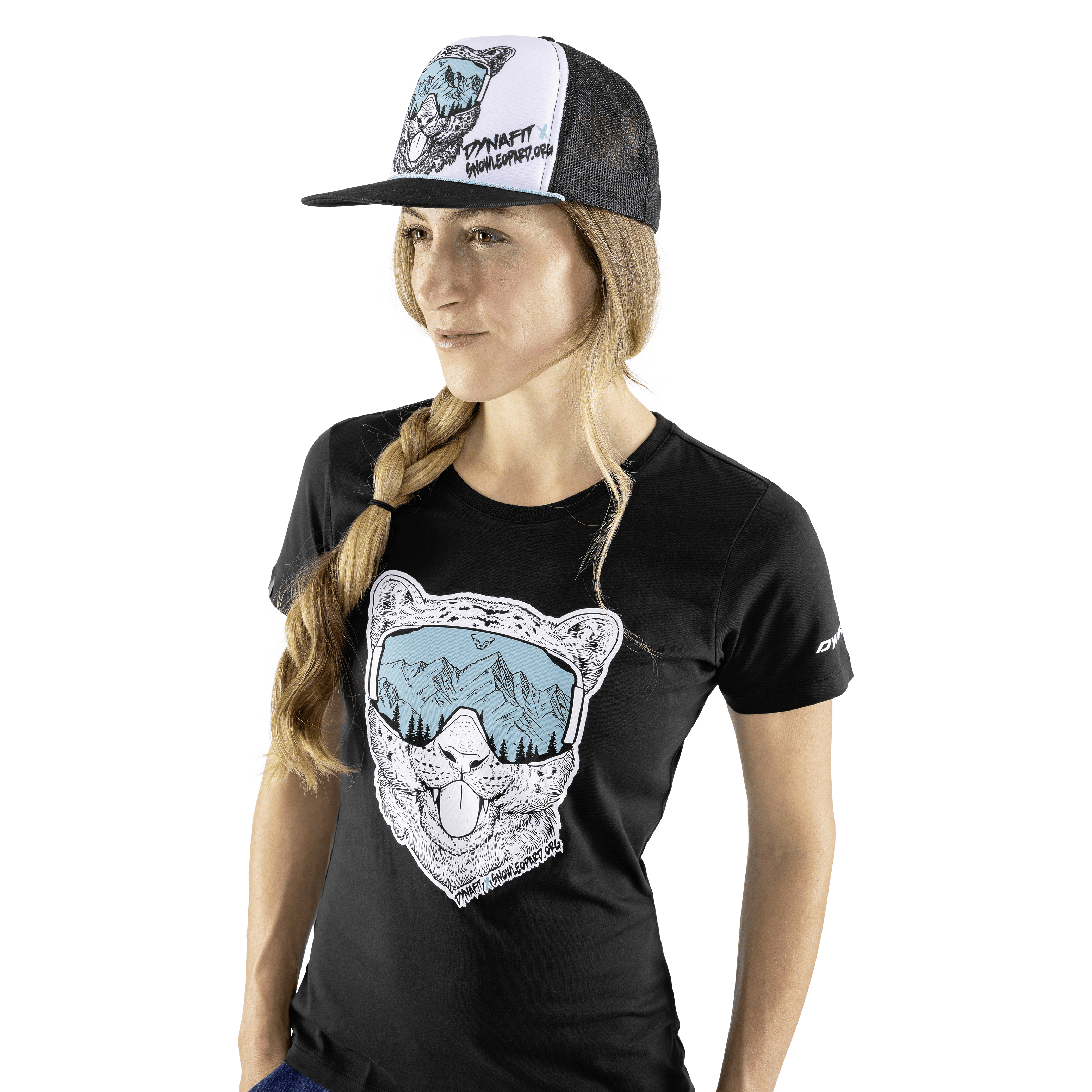 Snow Leopard T-Shirt Damen on_body image