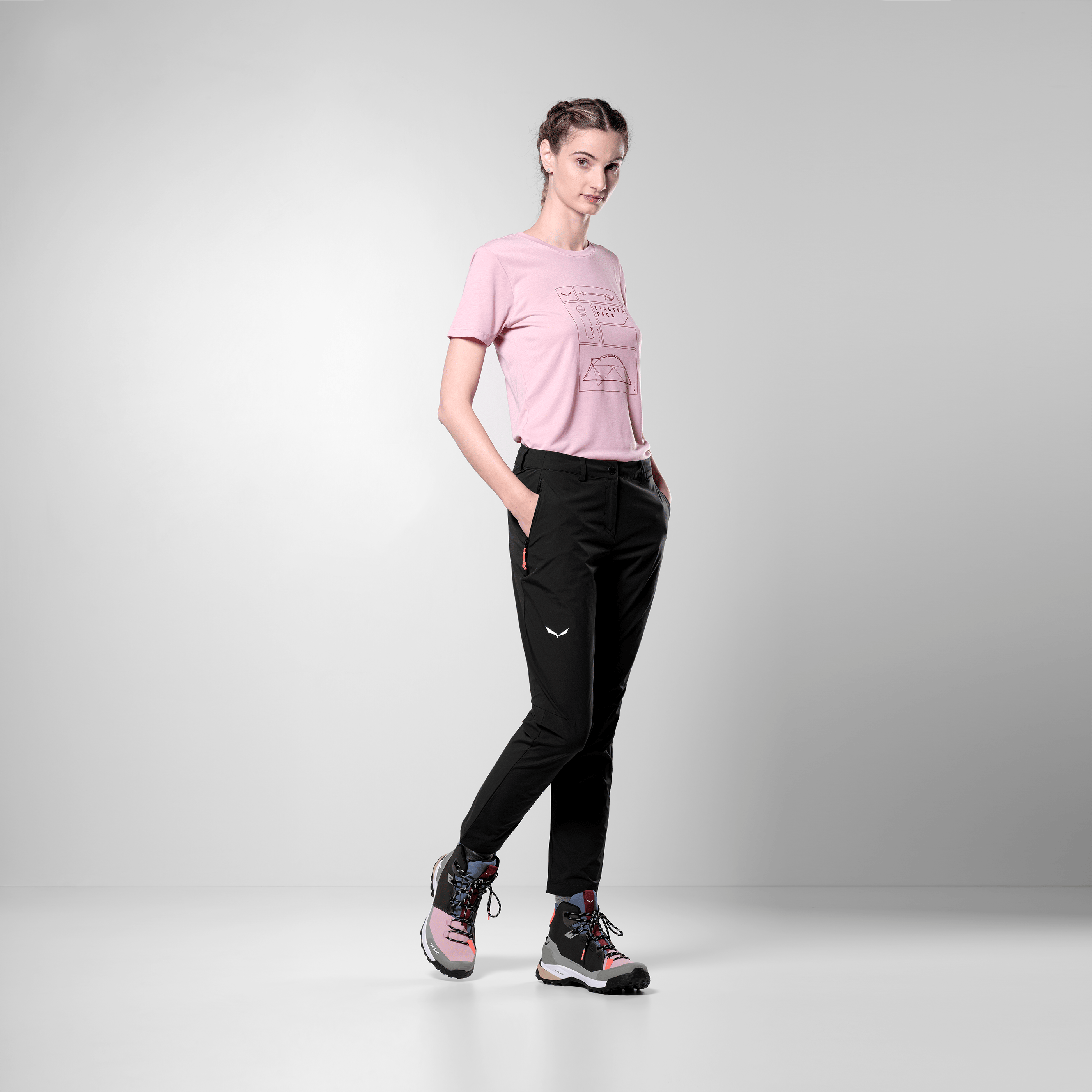 Puez Talvena Durastretch Pantaloni Corti Donna on_body image