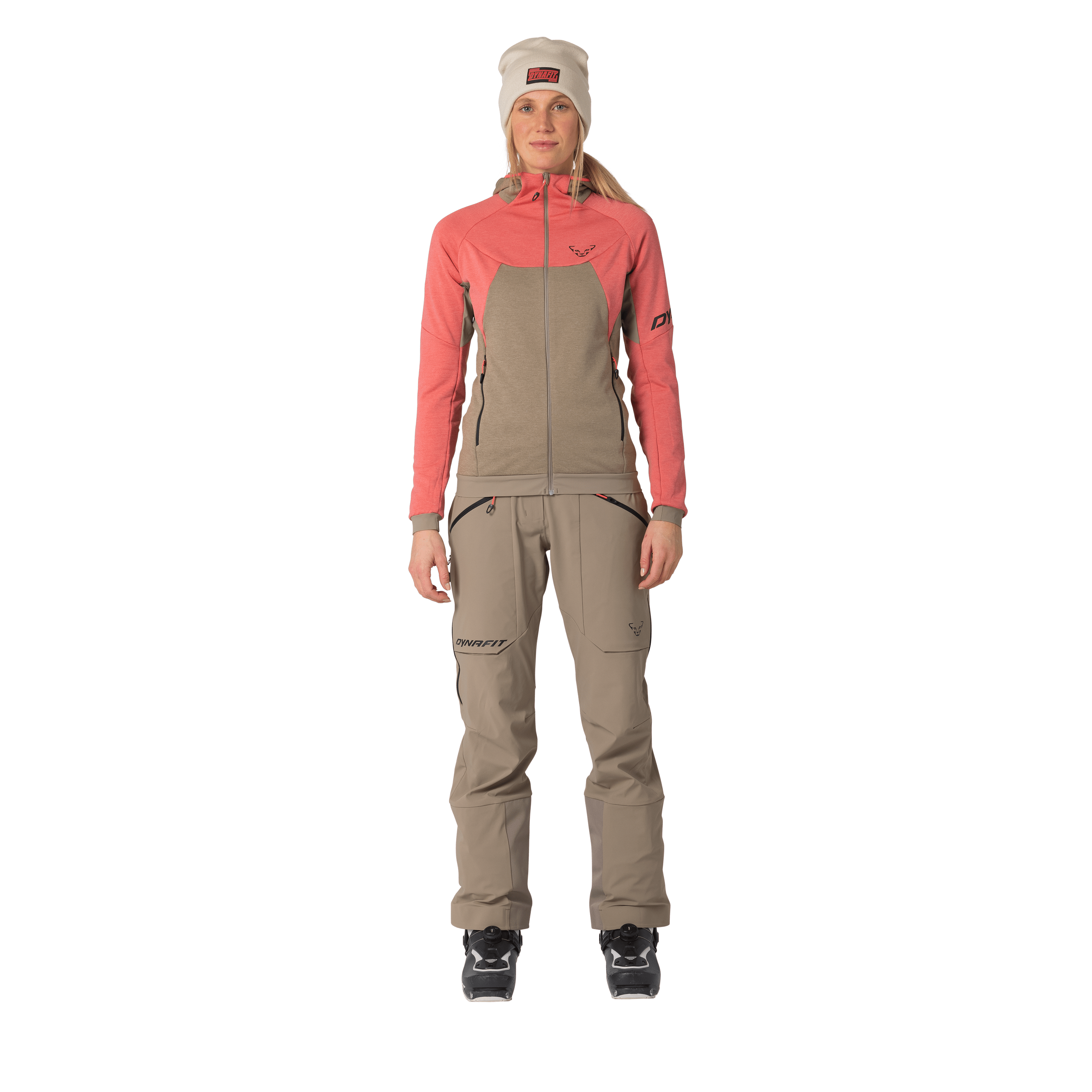 Tour Wool Thermal giacca con cappuccio donna on_body image