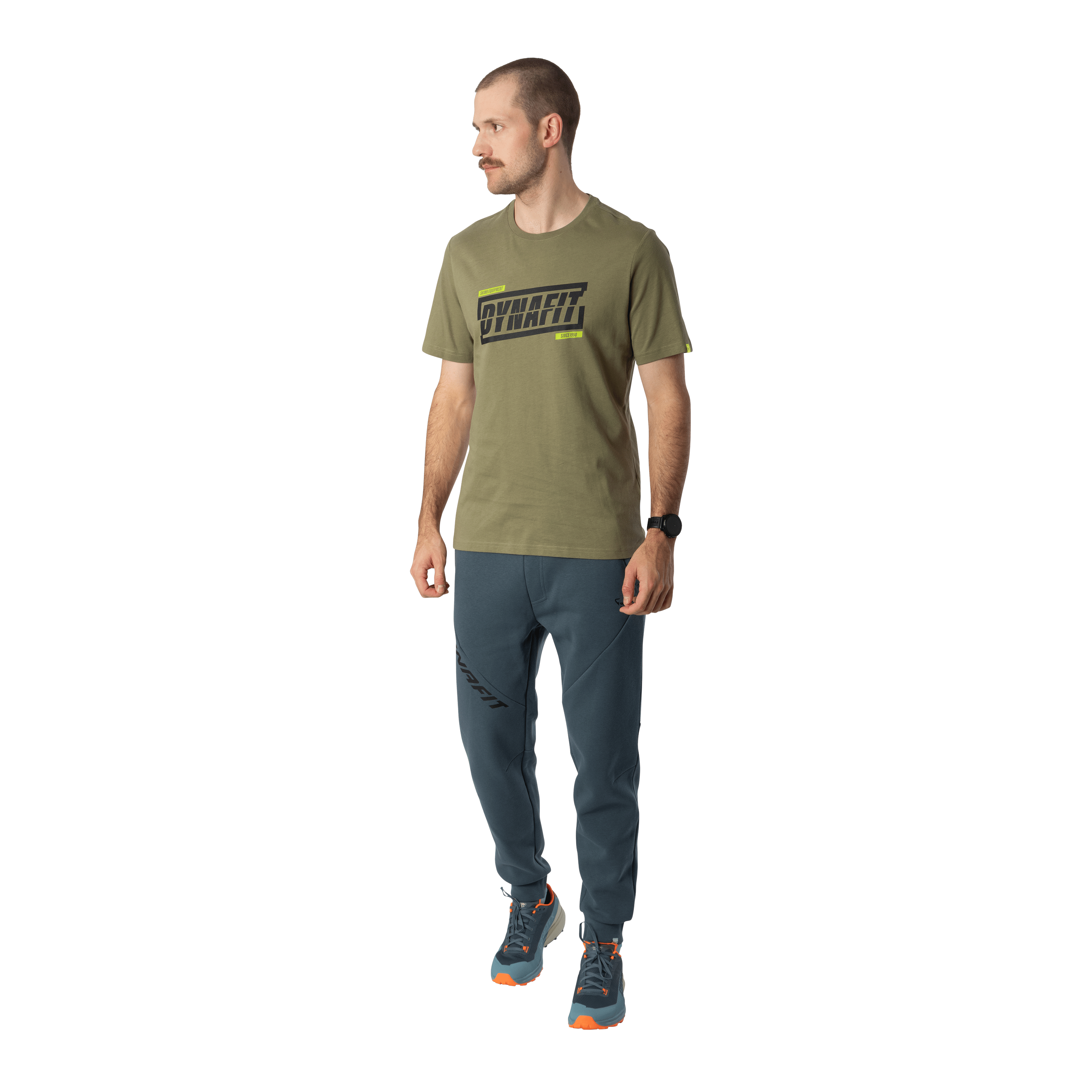 T-shirt grafica in cotone uomo on_body image