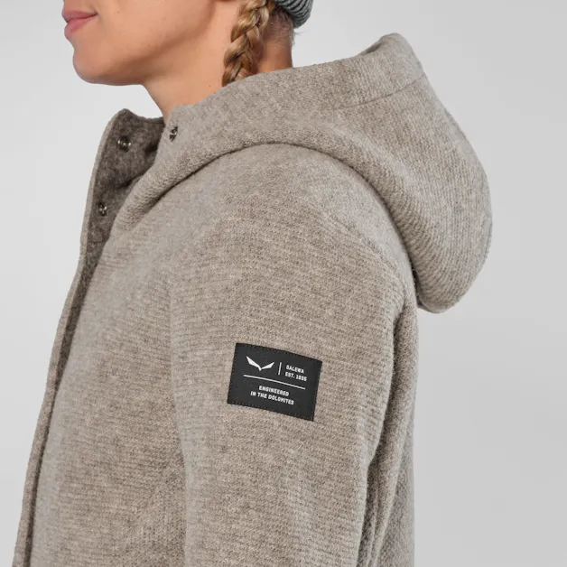 Sarner Undyed Wool Hooded Jacket Women tech_detail image
