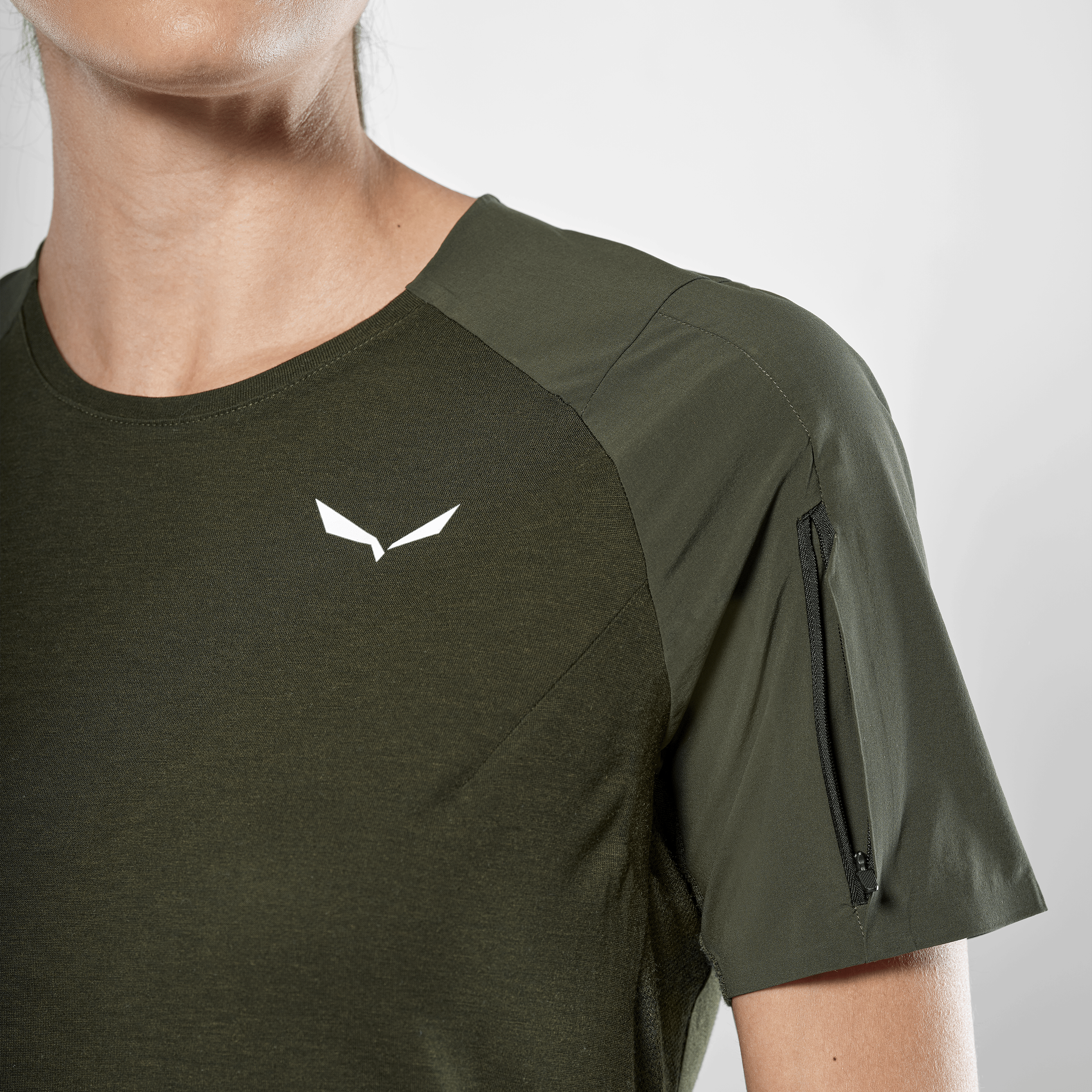 Puez Merino Hybrid Maglietta Donna tech_detail image