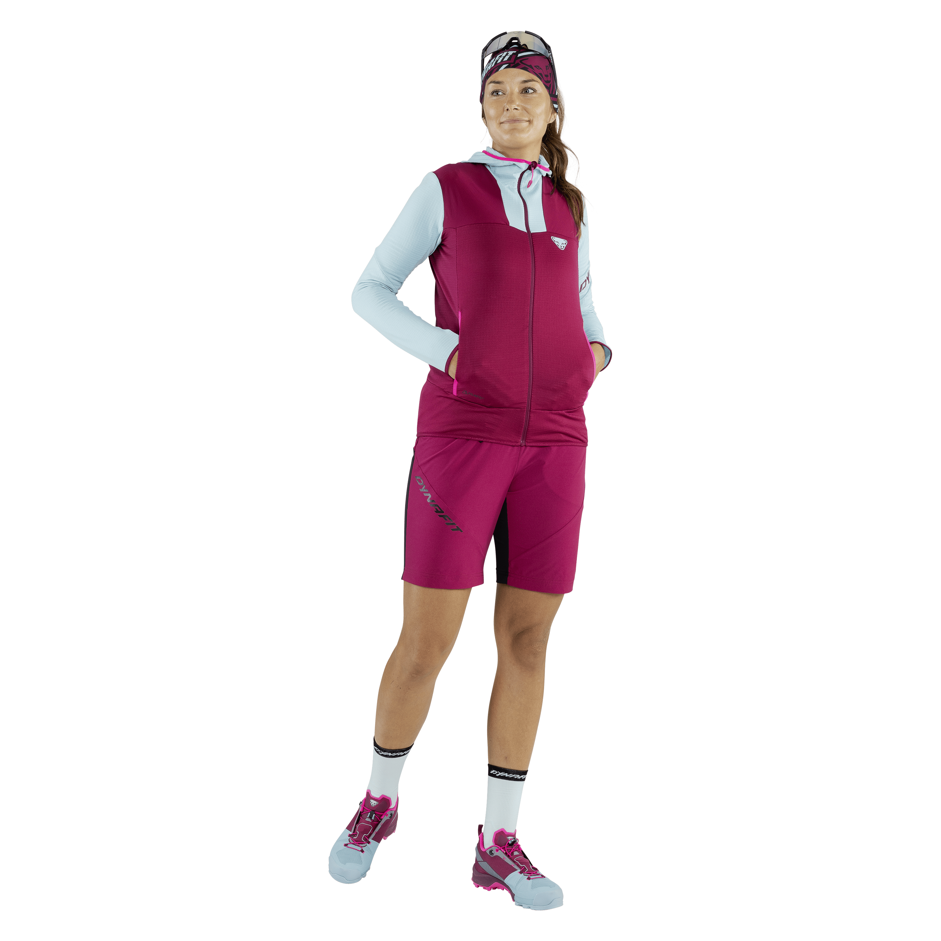 Veste à capuche Traverse Polartec femmes on_body image