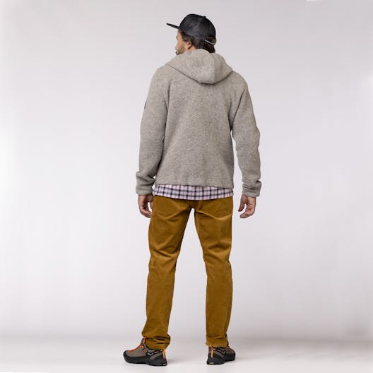 Sarner Undyed Wool Hooded Jacket Men on_body image