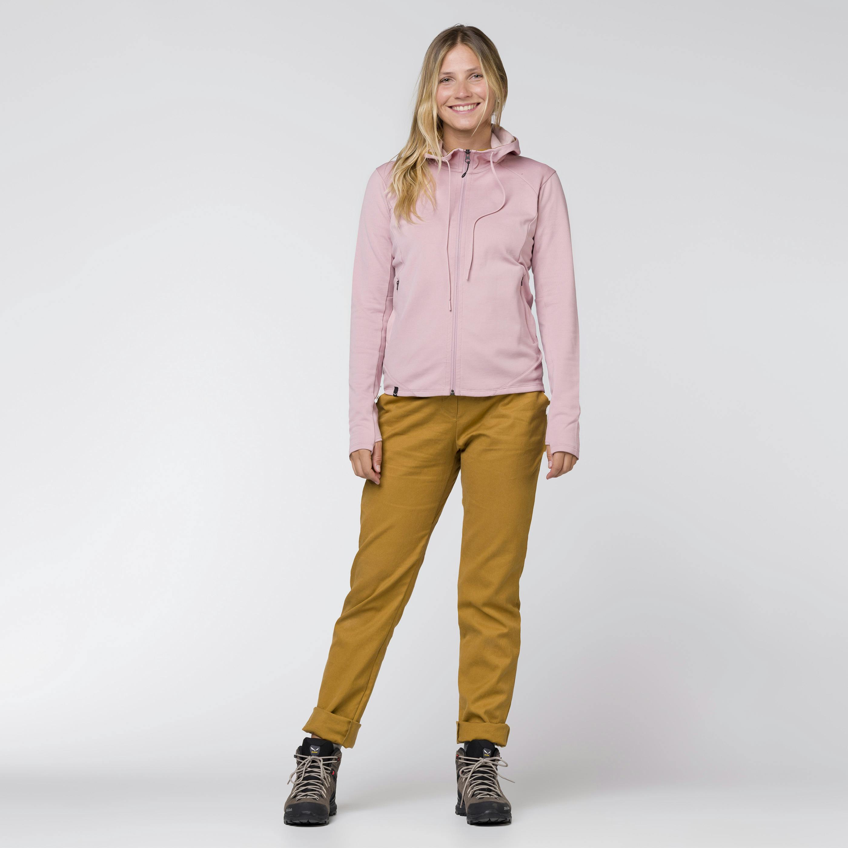 Fanes Merino Hooded Jacket Women  on_body image
