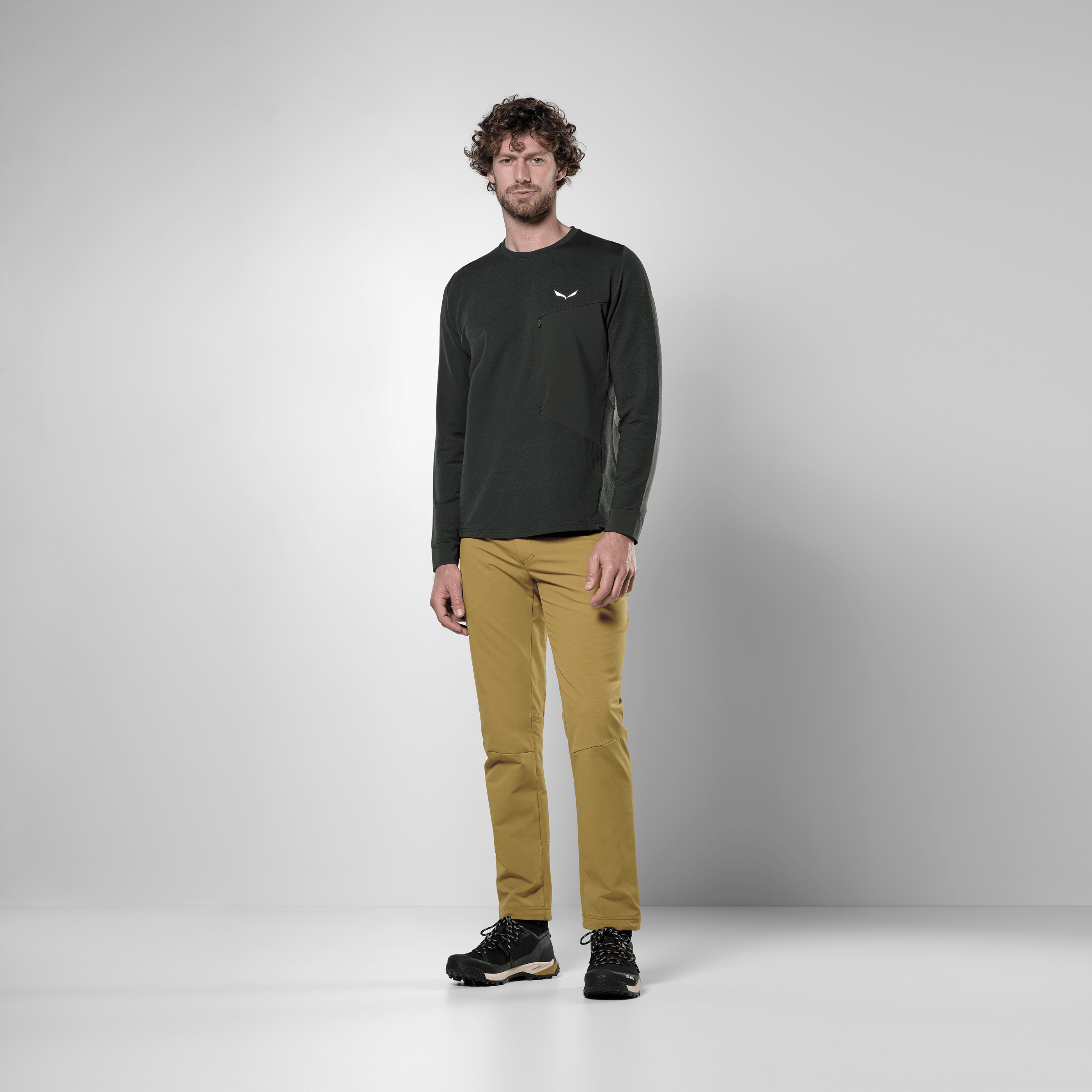 Puez Merino Durastretch Pullover Herren on_body image