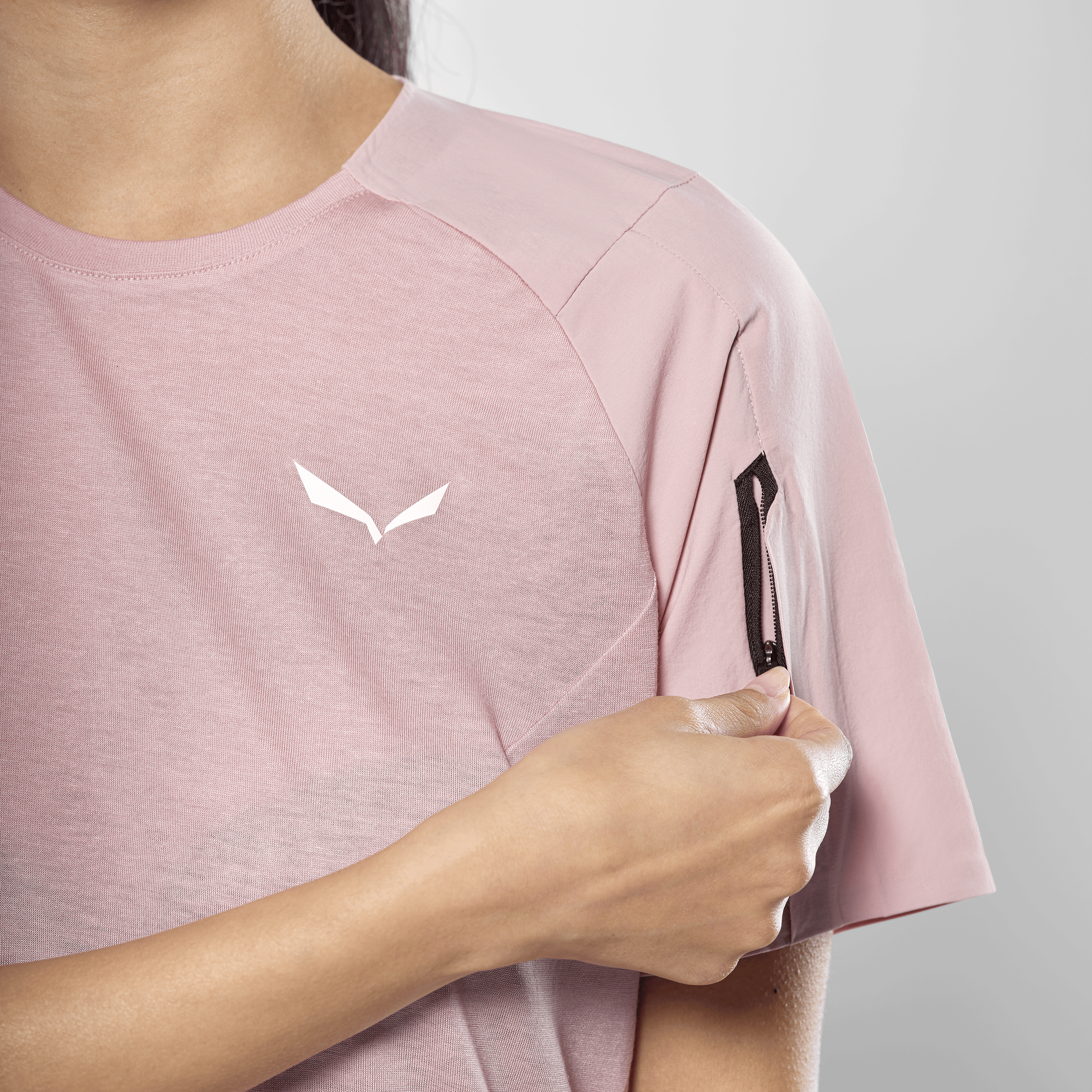 Puez Merino Hybrid T-Shirt Women tech_detail image