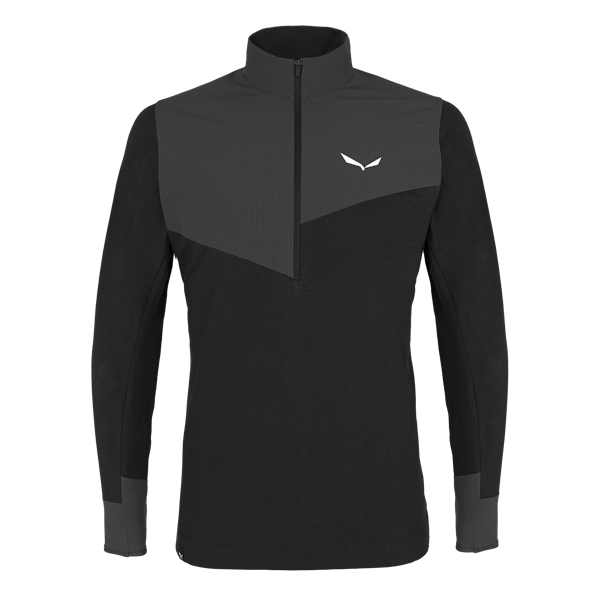 Alpine Hemp Men's Half Zip Long Sleeve Tee