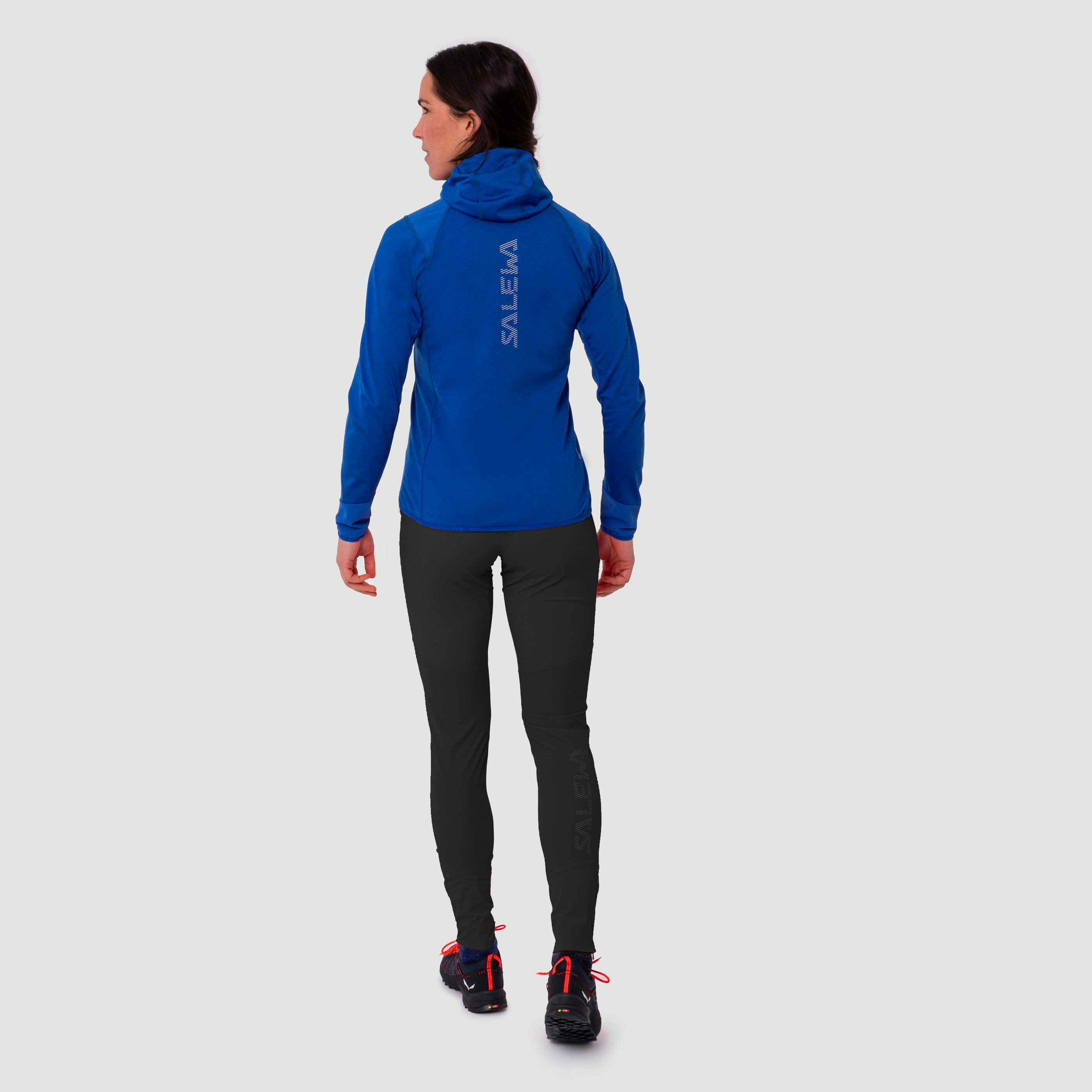 Agner Hybrid Polarlite Durastretch Felpa con Cappuccio Donna on_body image