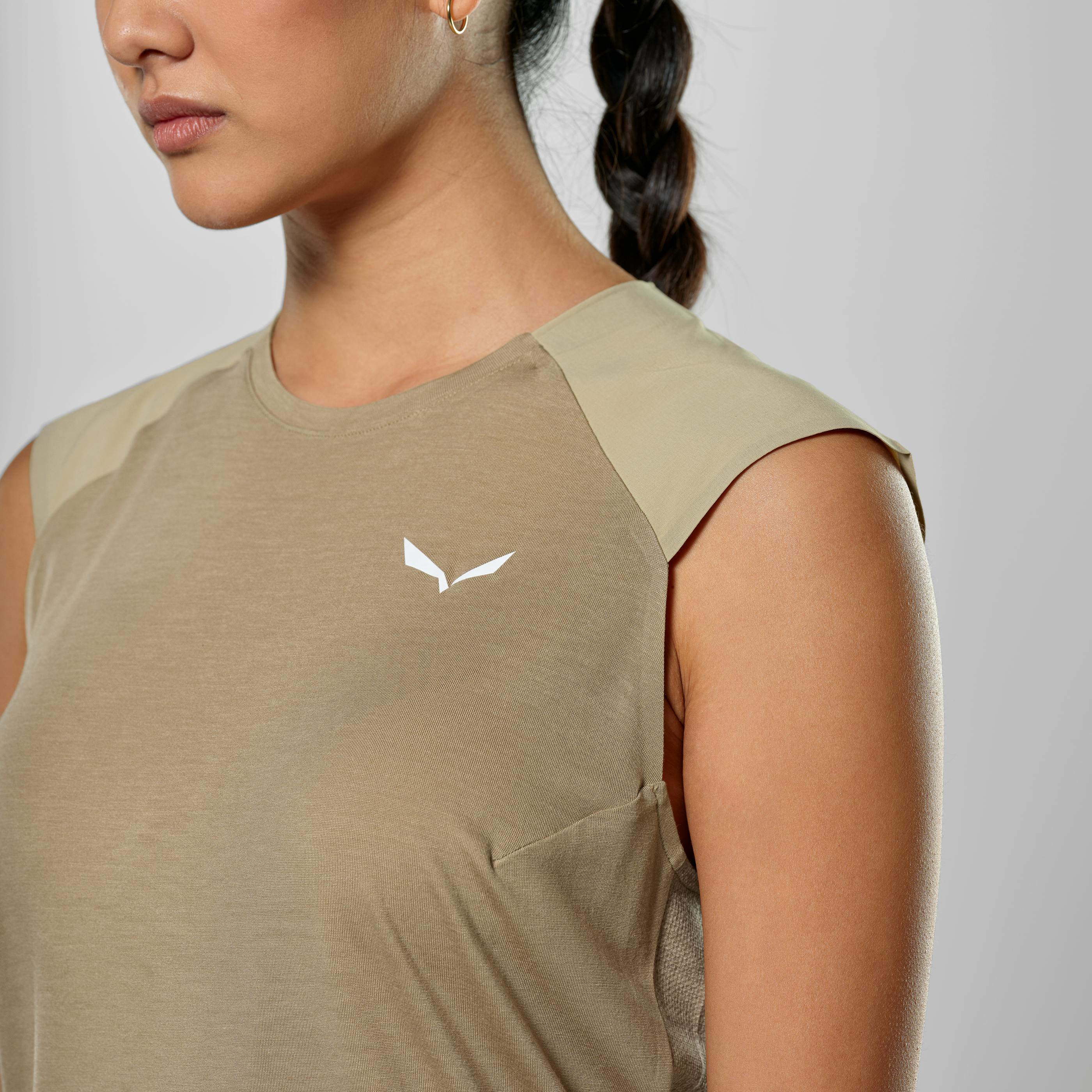 Puez Merino Hybrid Tanktop Damen tech_detail image