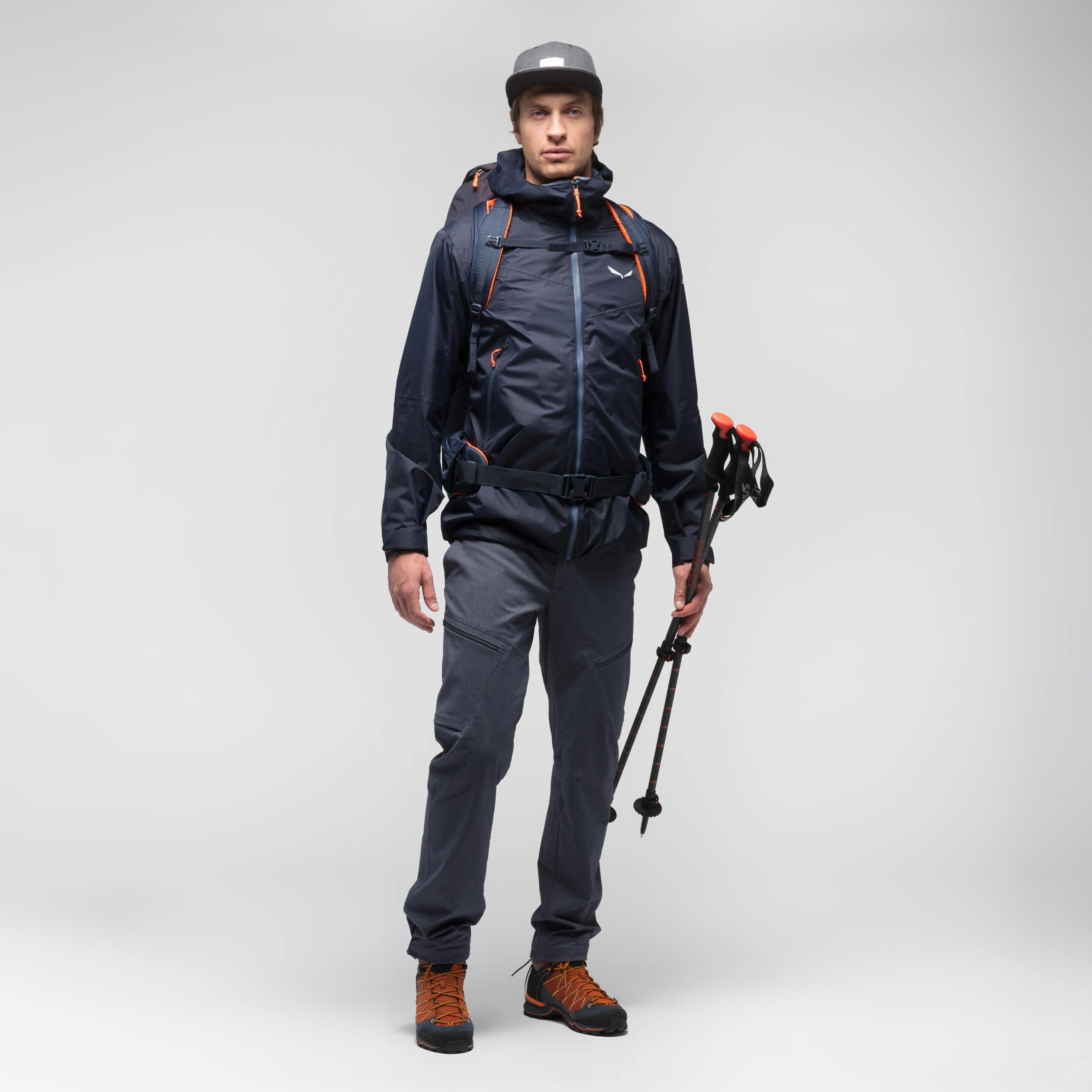 Puez Clastic 2 Powertex Hardshell Men's Jacket on_body image