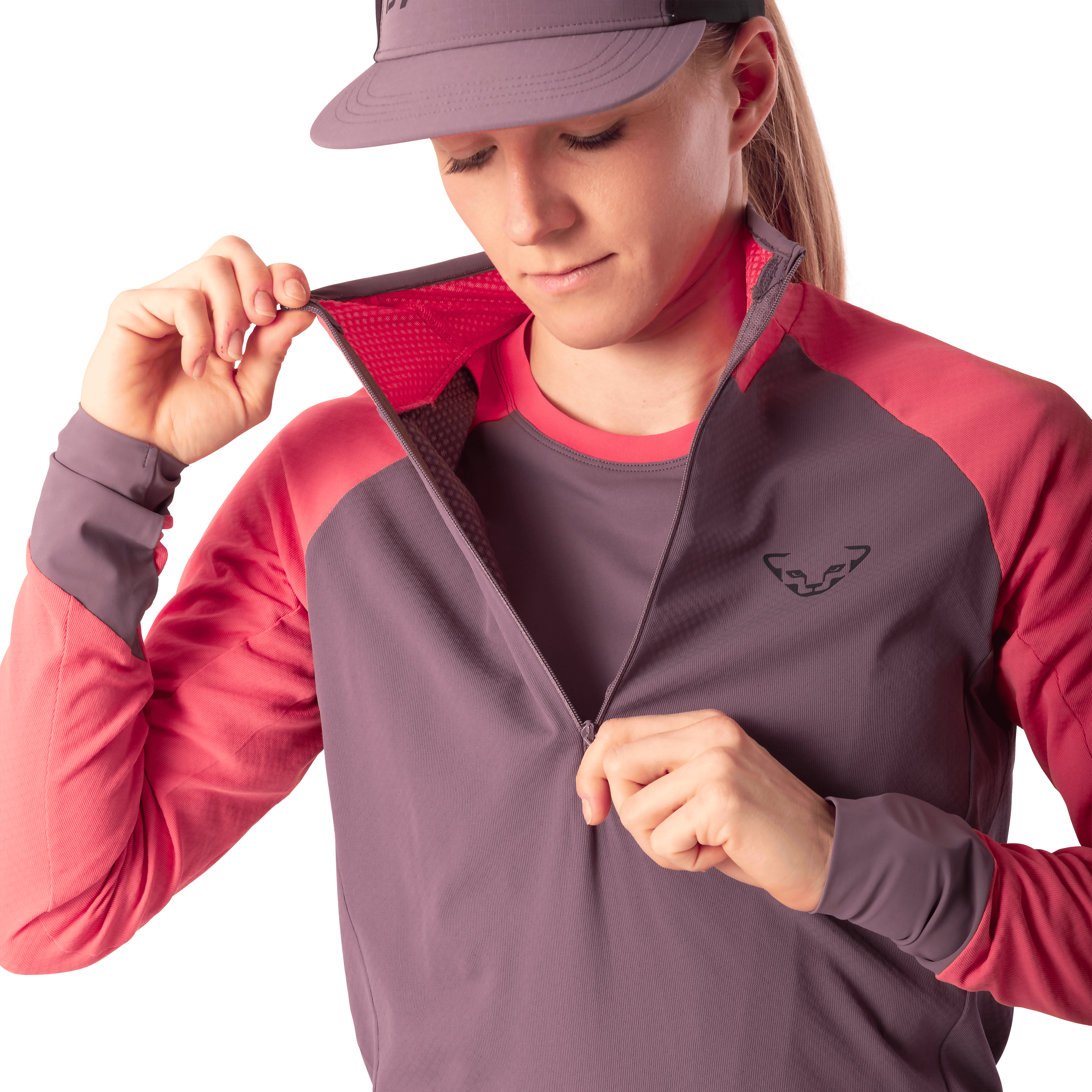 Maglia a manica lunga e 1/2 zip Alpine donna tech_detail image