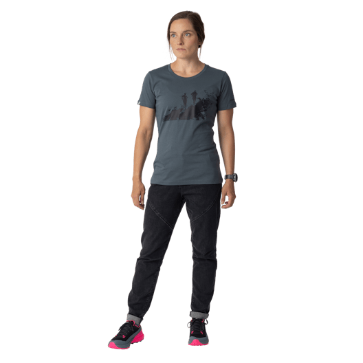 Graphic Cotton T-Shirt Damen on_body image