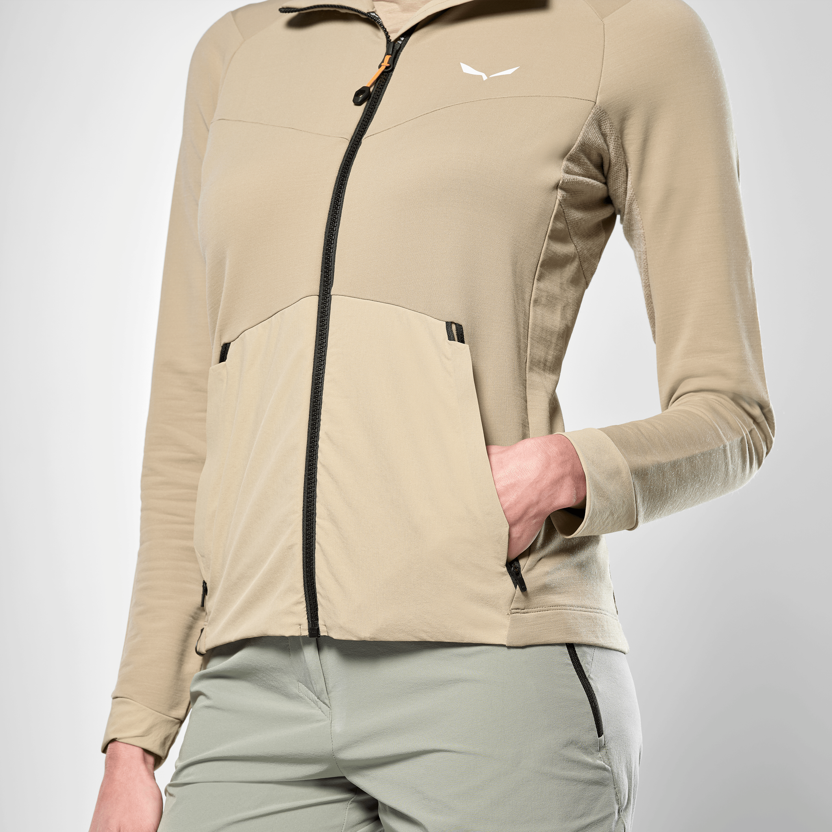 Puez Merino Durastretch Felpa con Cerniera Donna tech_detail image